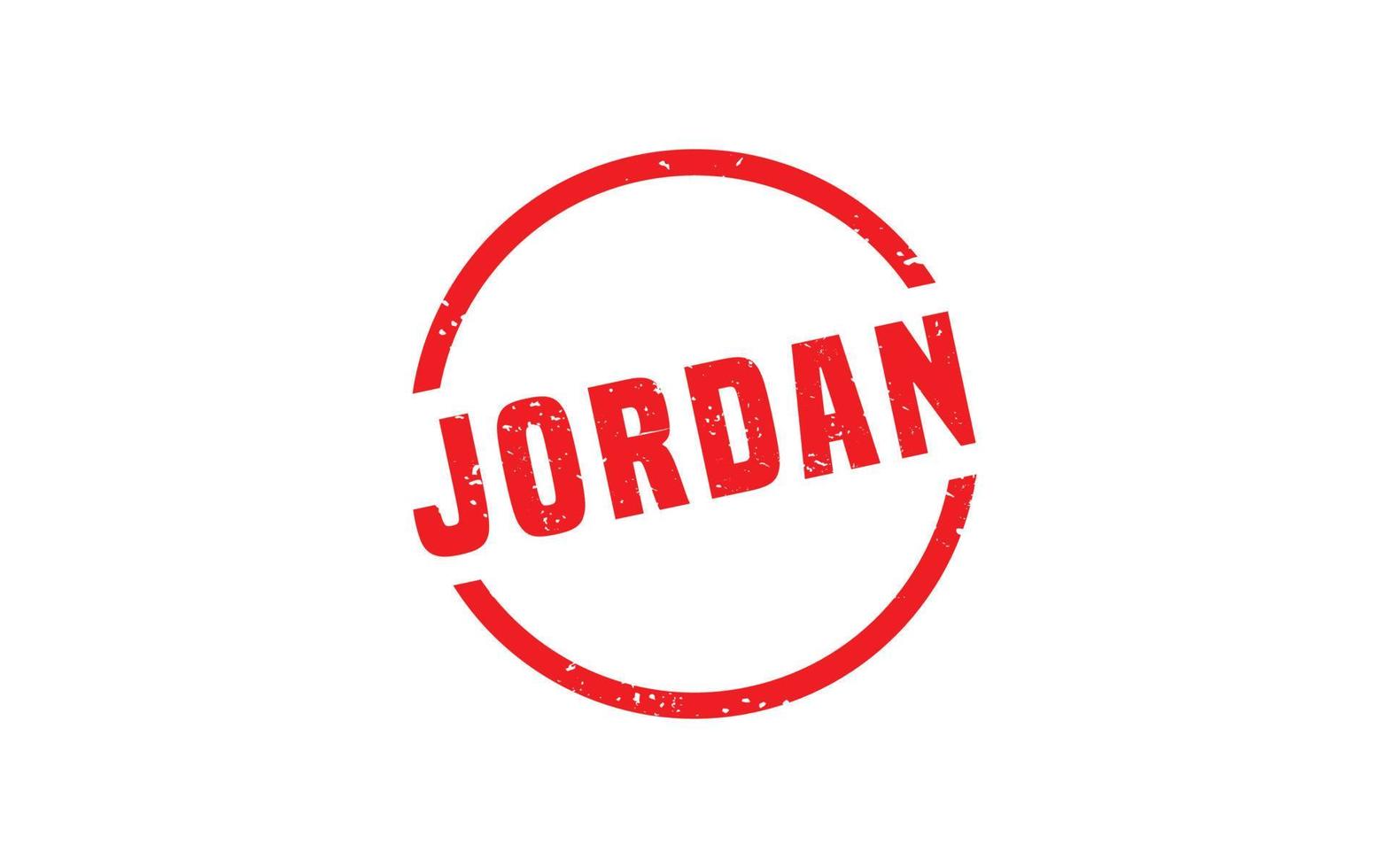 JORDAN stamp rubber with grunge style on white background vector
