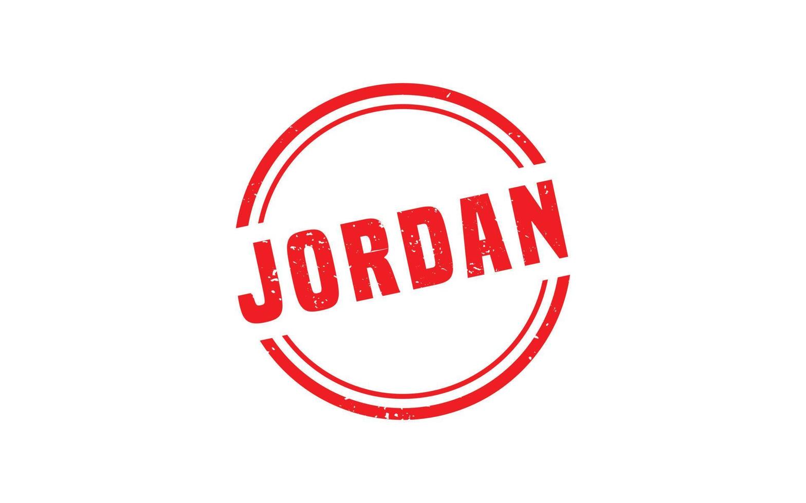 JORDAN stamp rubber with grunge style on white background vector