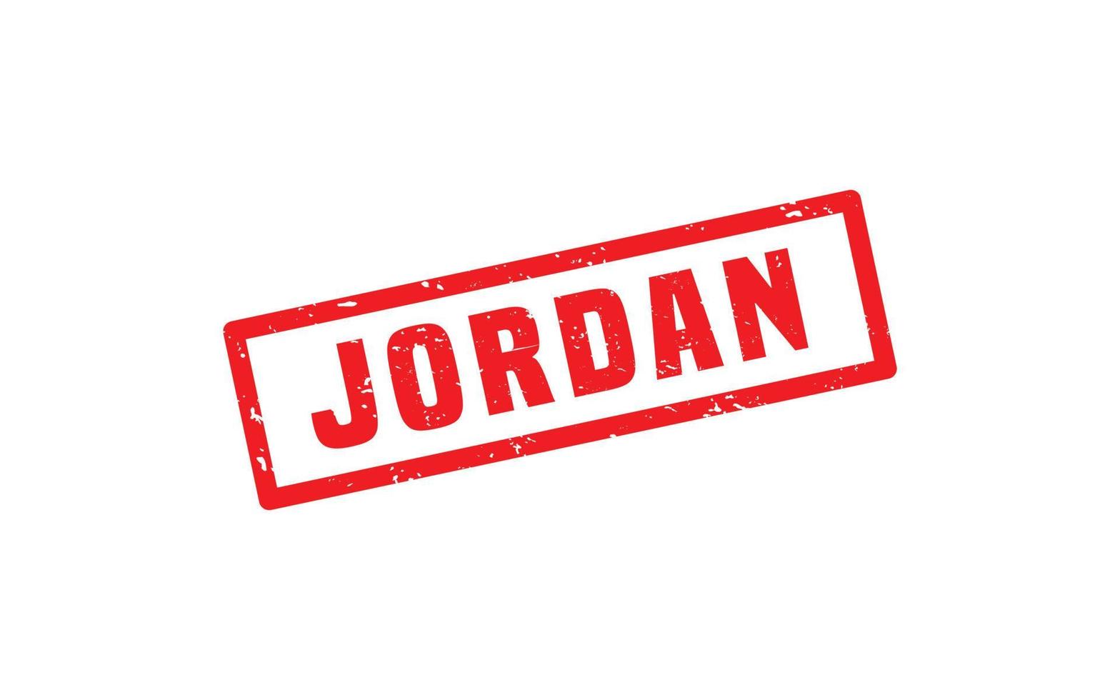 JORDAN stamp rubber with grunge style on white background vector