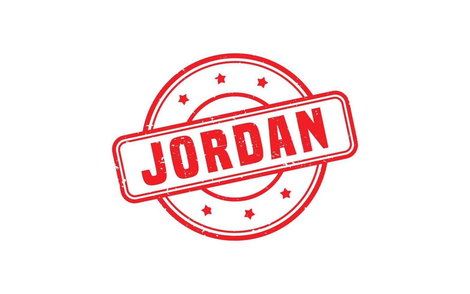 JORDAN stamp rubber with grunge style on white background vector