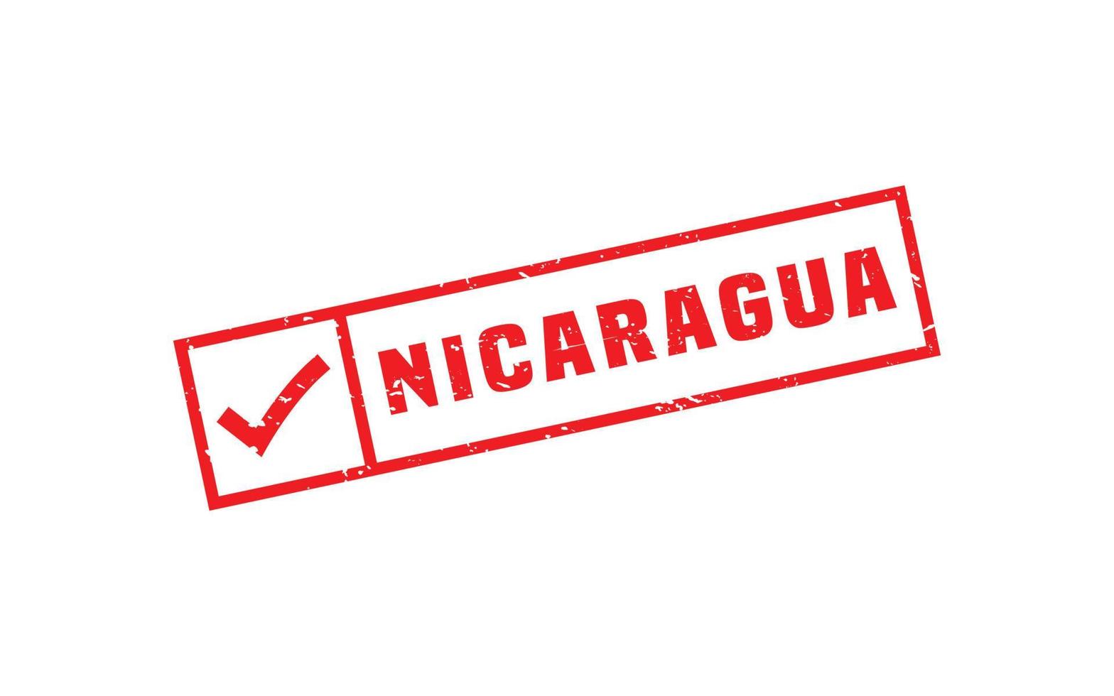 NICARAGUA stamp rubber with grunge style on white background vector