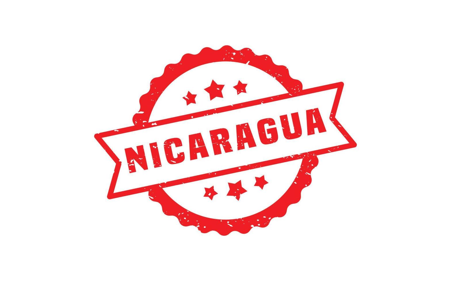 NICARAGUA stamp rubber with grunge style on white background vector