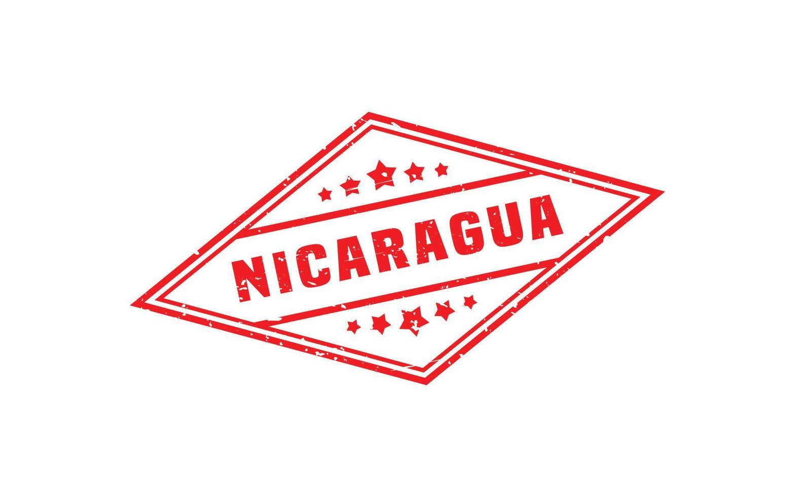 goma de sello de nicaragua con estilo grunge sobre fondo blanco vector