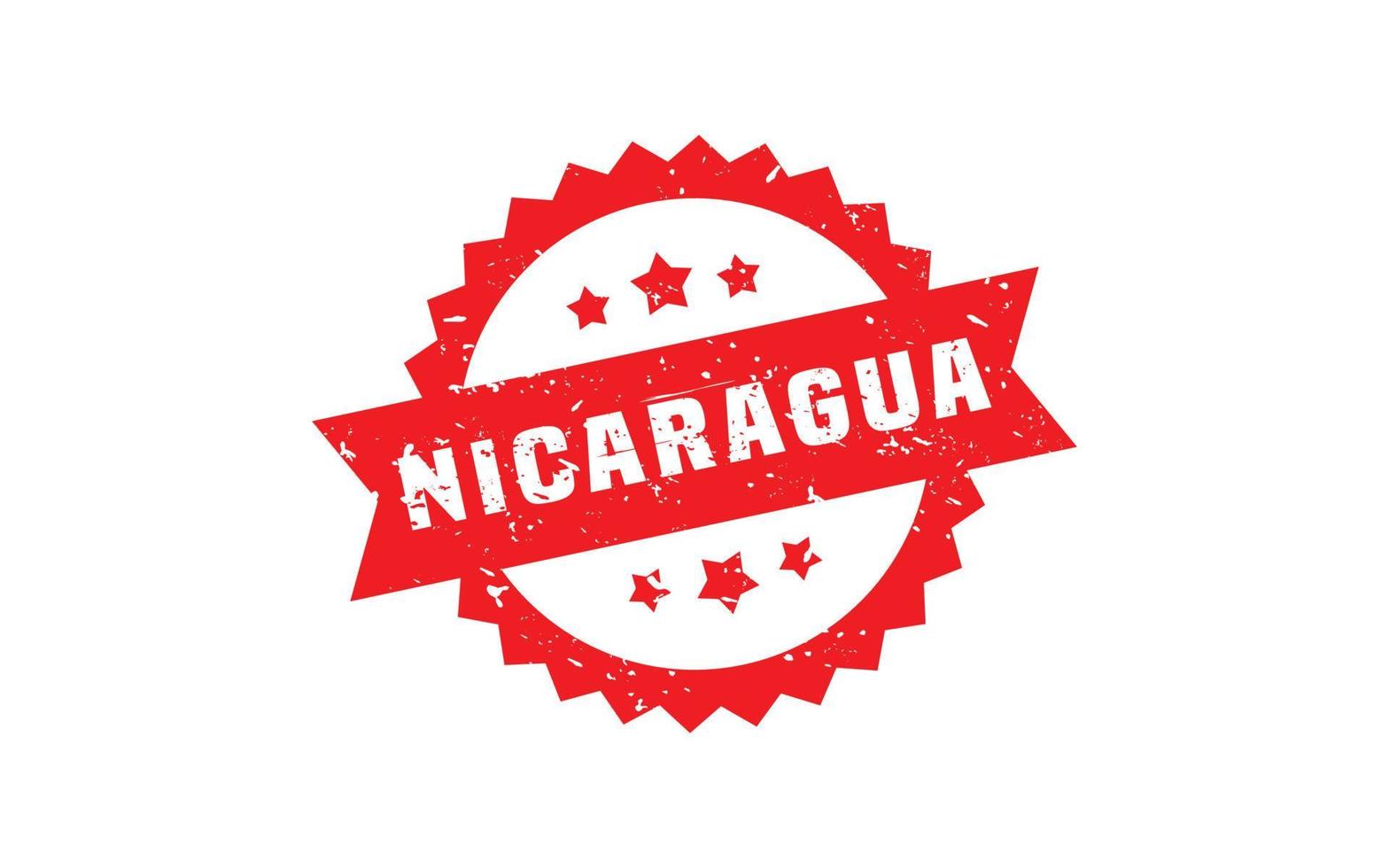 NICARAGUA stamp rubber with grunge style on white background vector