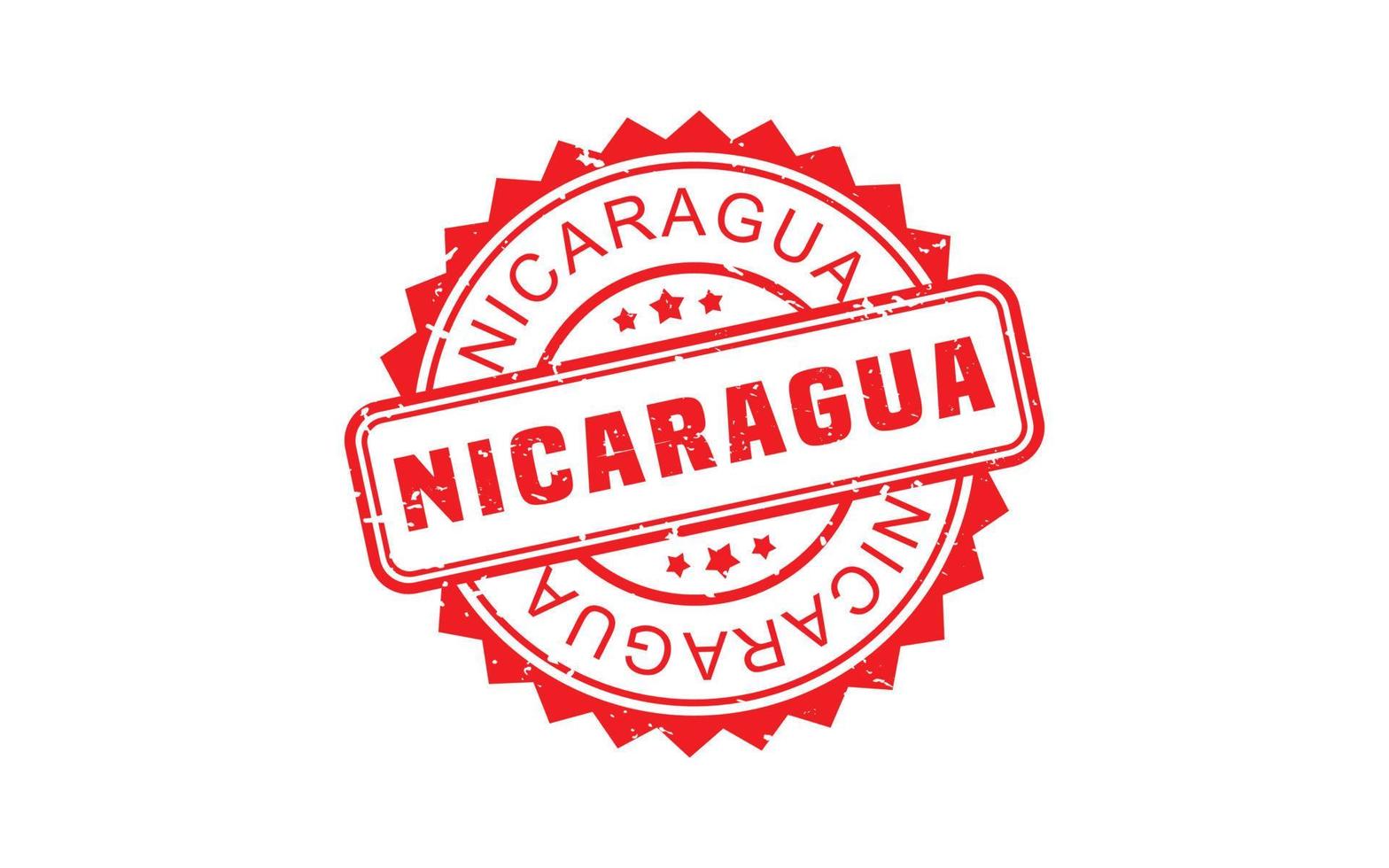 goma de sello de nicaragua con estilo grunge sobre fondo blanco vector