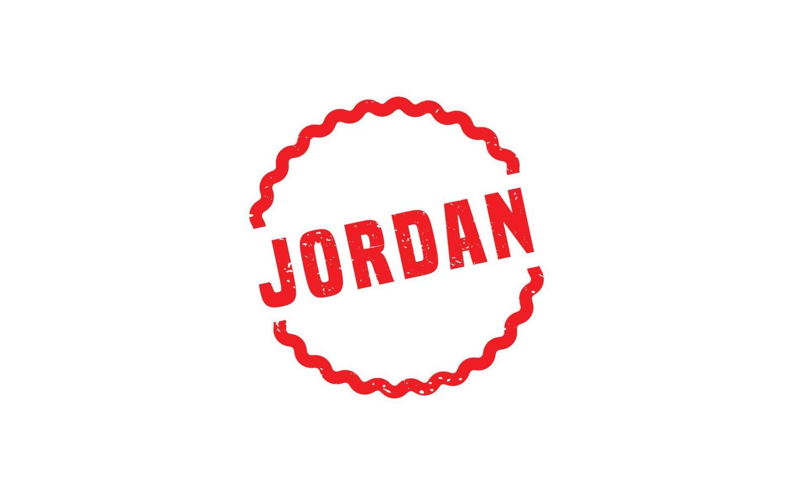 JORDAN stamp rubber with grunge style on white background vector