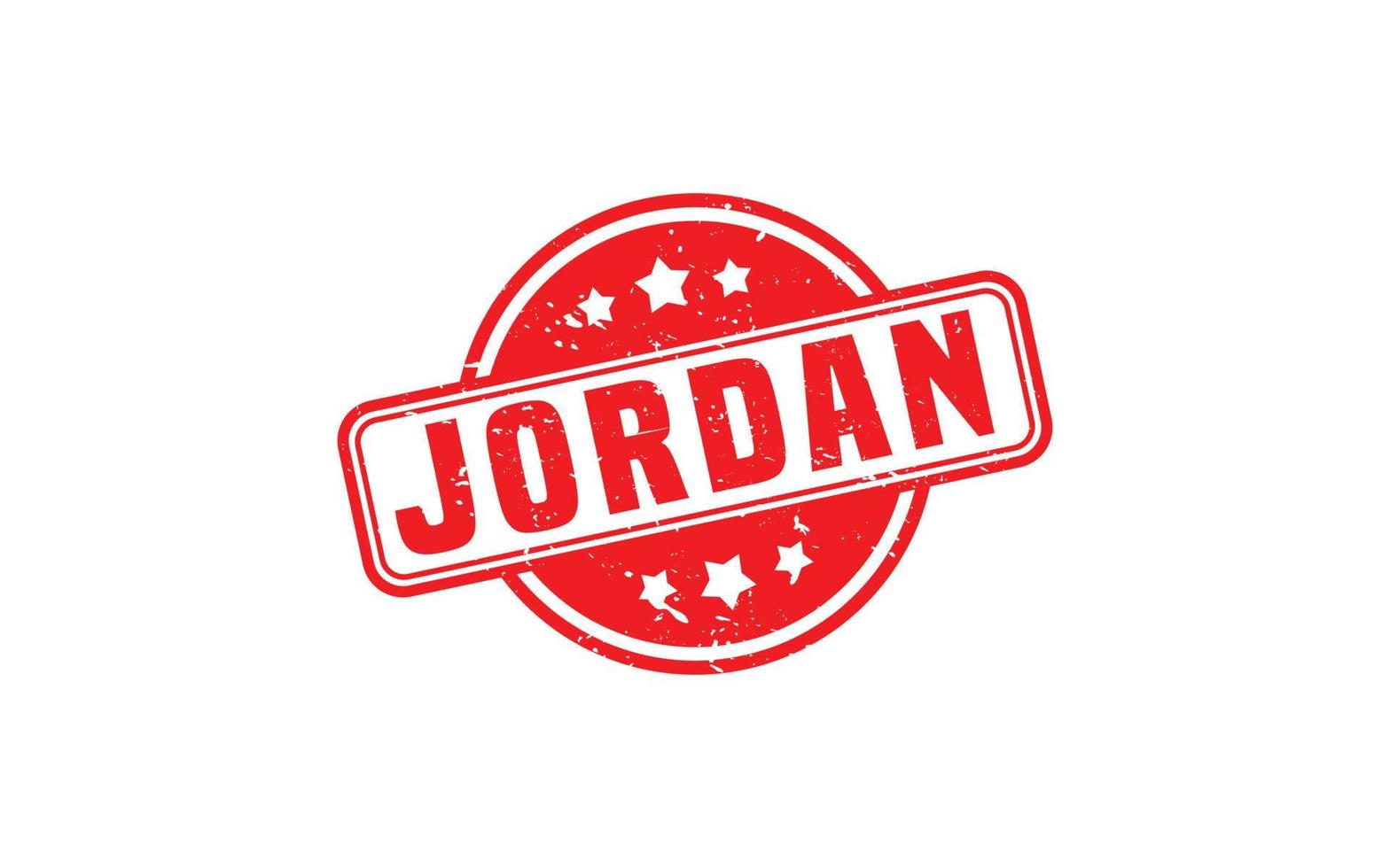 JORDAN stamp rubber with grunge style on white background vector