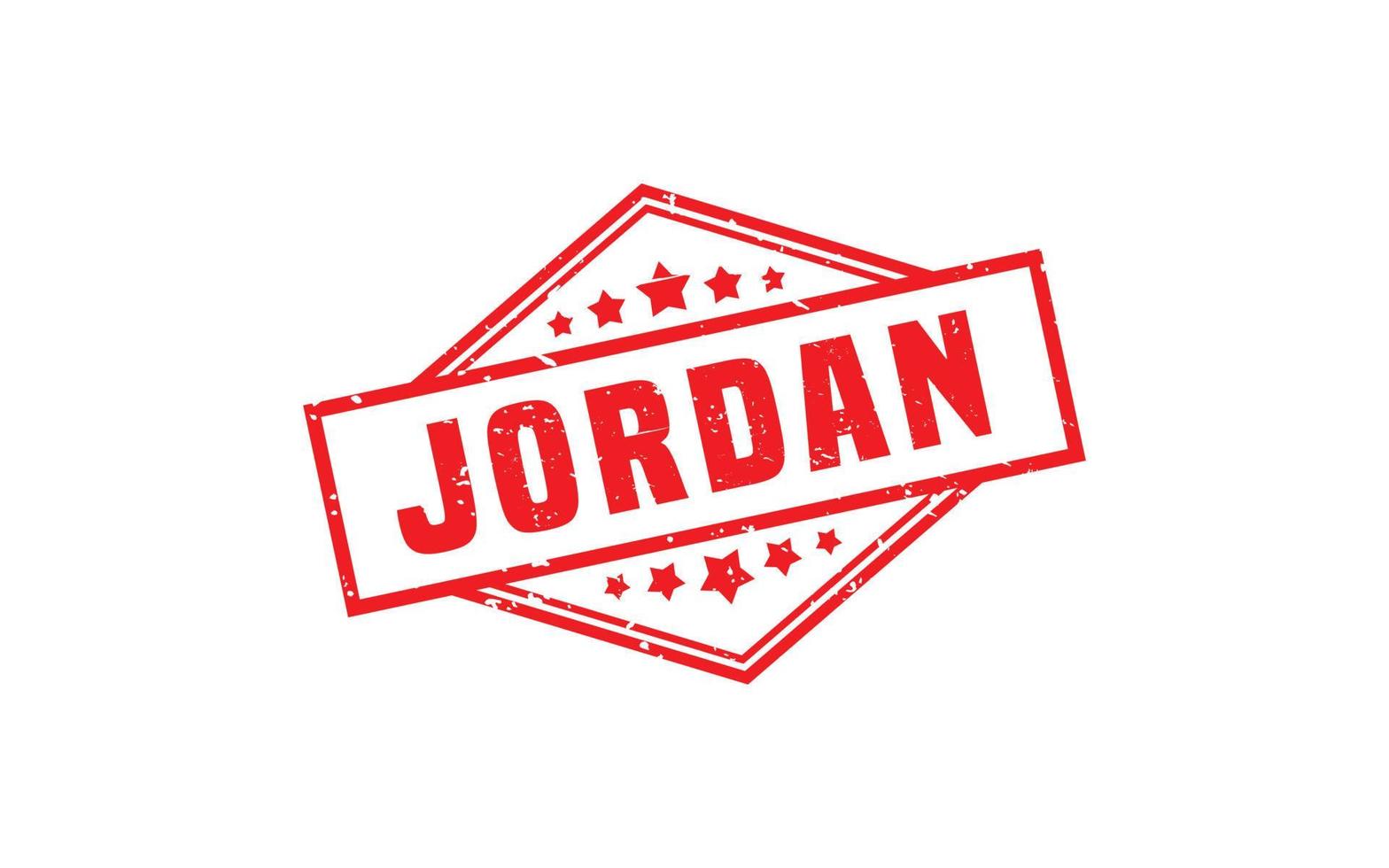 JORDAN stamp rubber with grunge style on white background vector