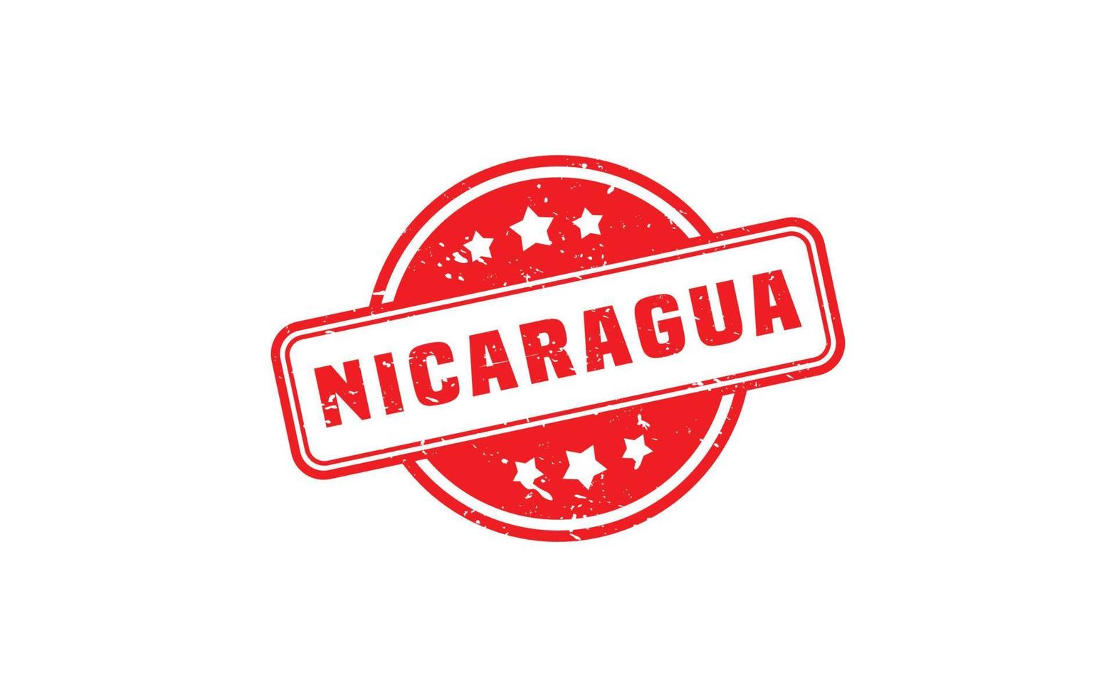 NICARAGUA stamp rubber with grunge style on white background vector