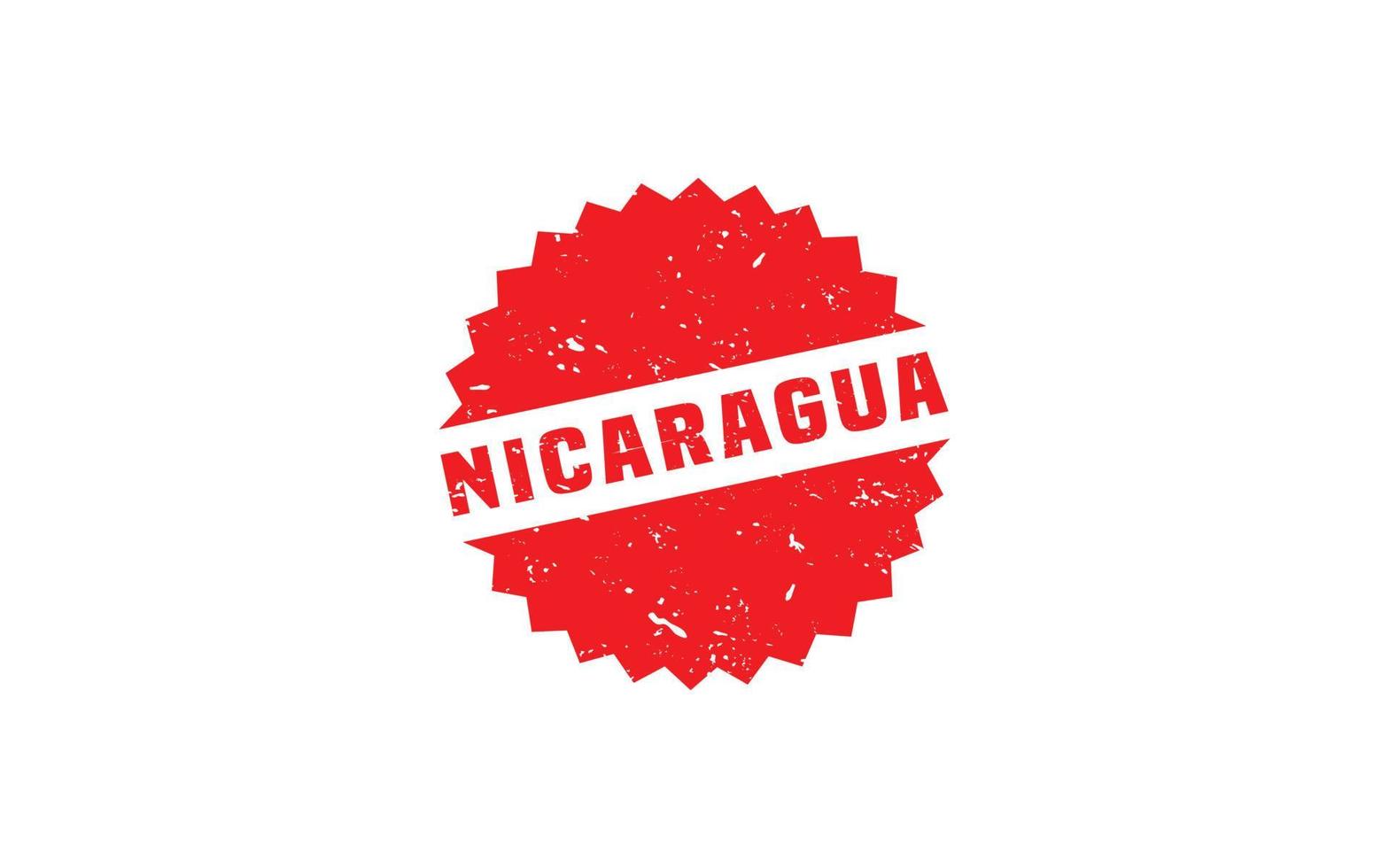 NICARAGUA stamp rubber with grunge style on white background vector