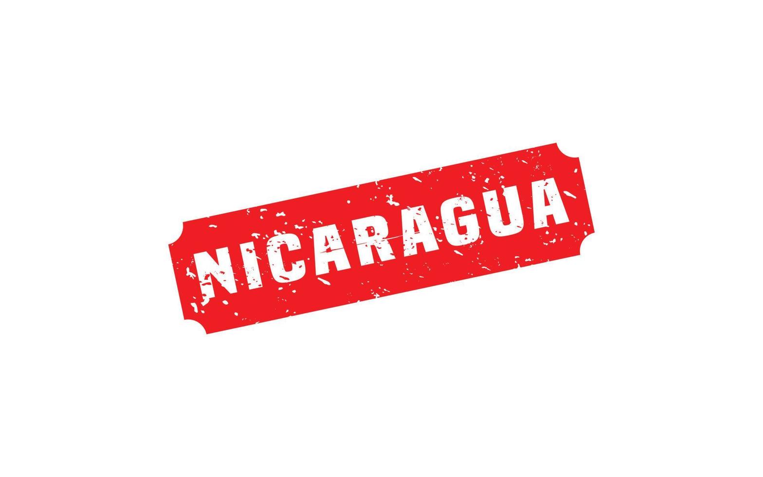 NICARAGUA stamp rubber with grunge style on white background vector