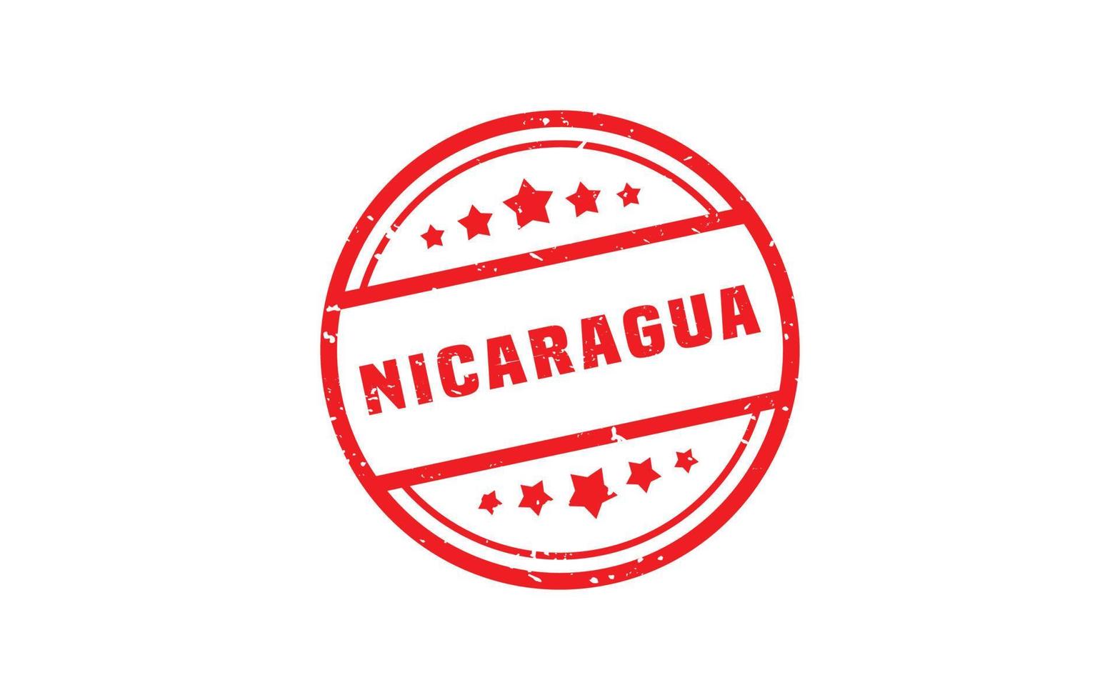 NICARAGUA stamp rubber with grunge style on white background vector