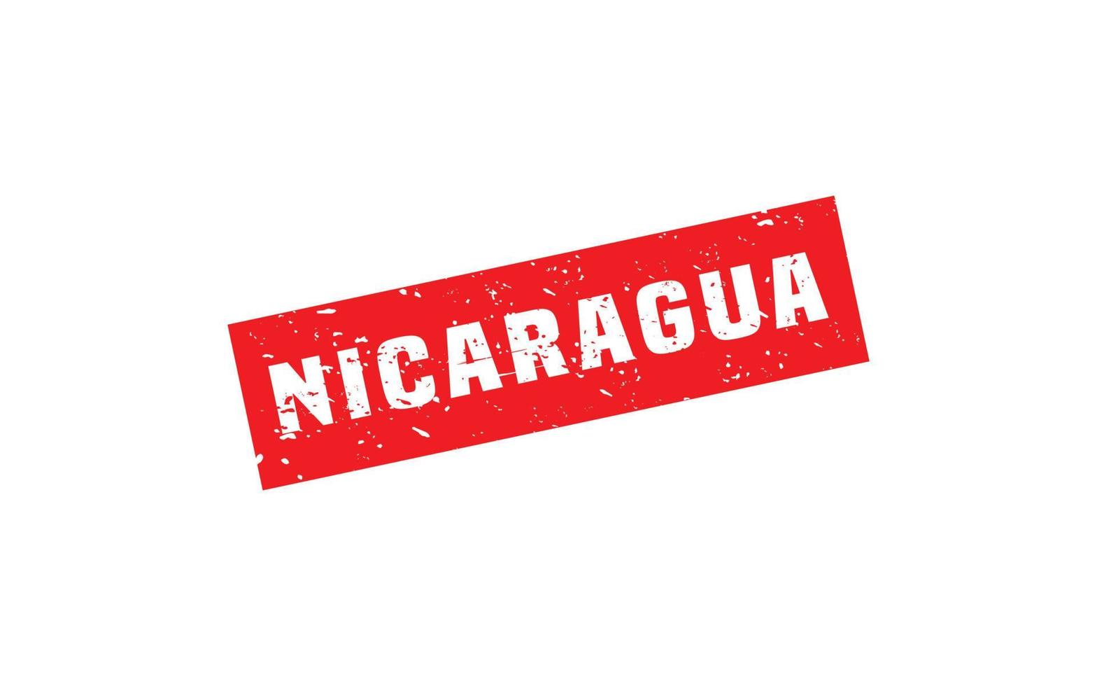 NICARAGUA stamp rubber with grunge style on white background vector