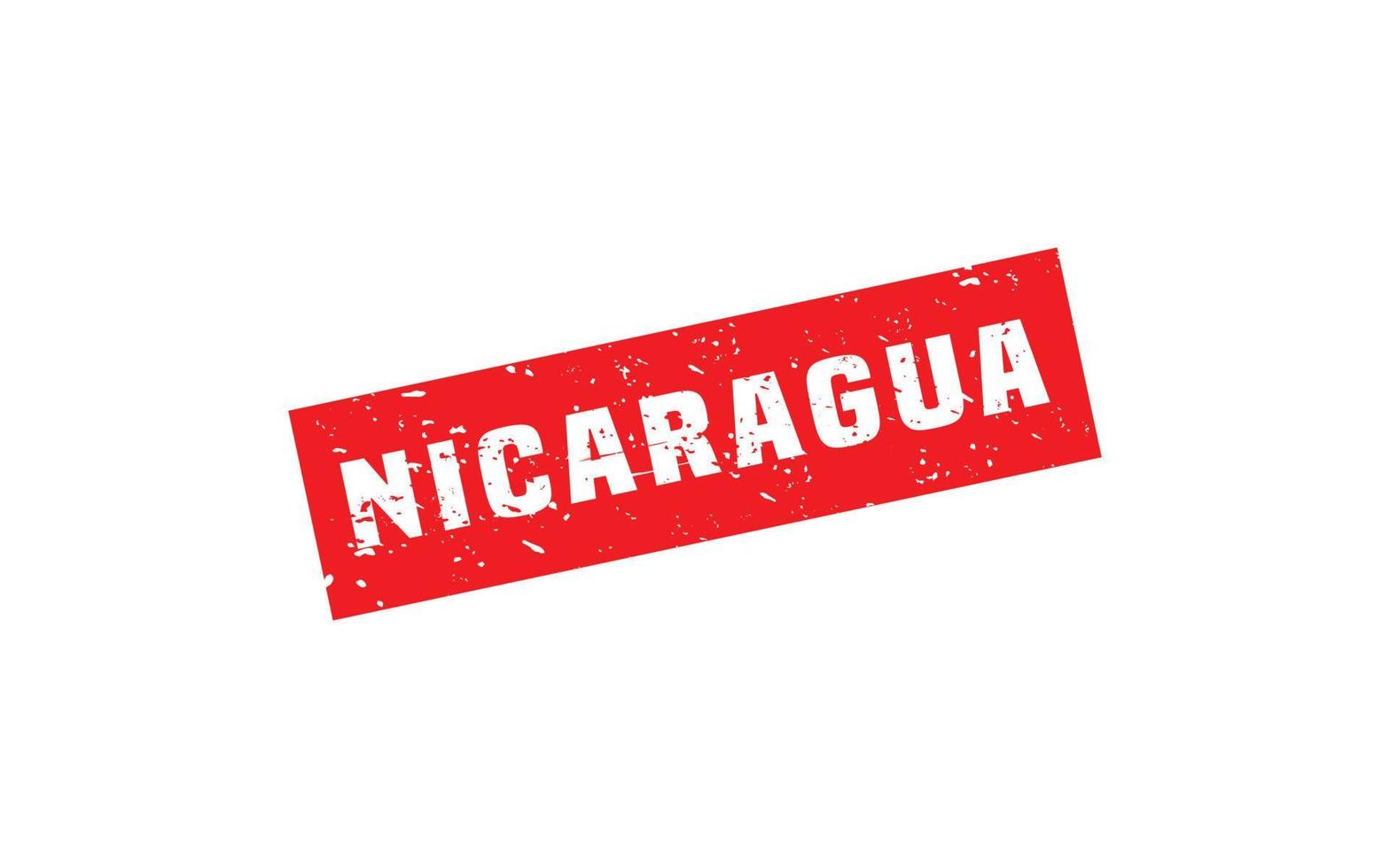 goma de sello de nicaragua con estilo grunge sobre fondo blanco vector