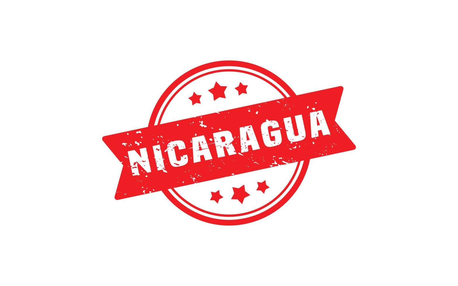NICARAGUA stamp rubber with grunge style on white background vector