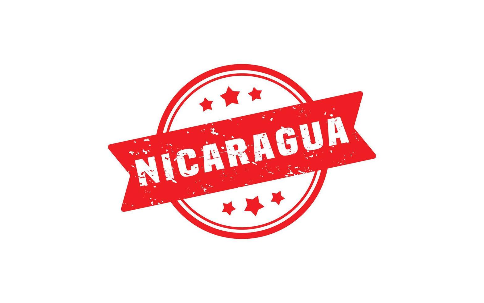 goma de sello de nicaragua con estilo grunge sobre fondo blanco vector