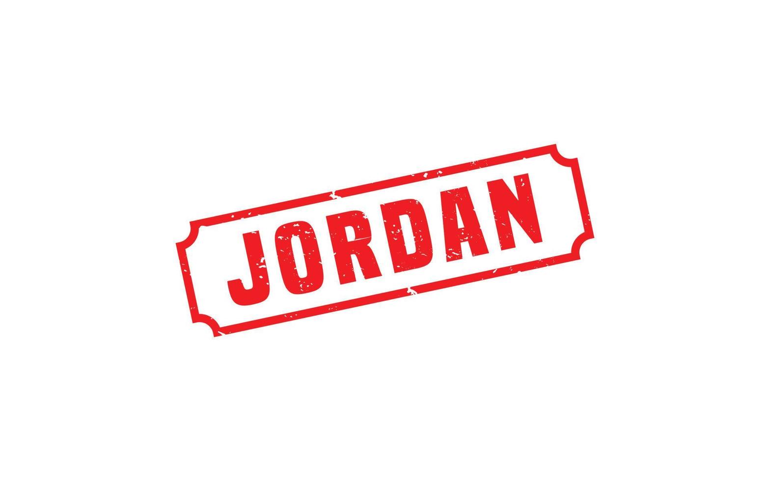 JORDAN stamp rubber with grunge style on white background vector