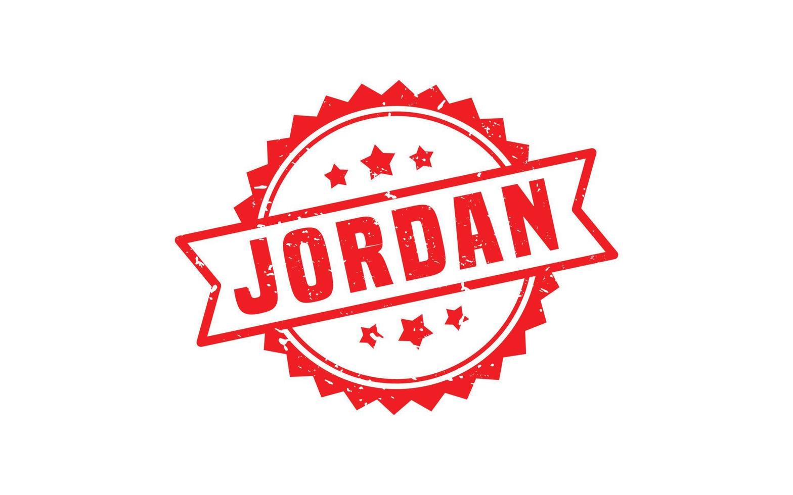 JORDAN stamp rubber with grunge style on white background vector