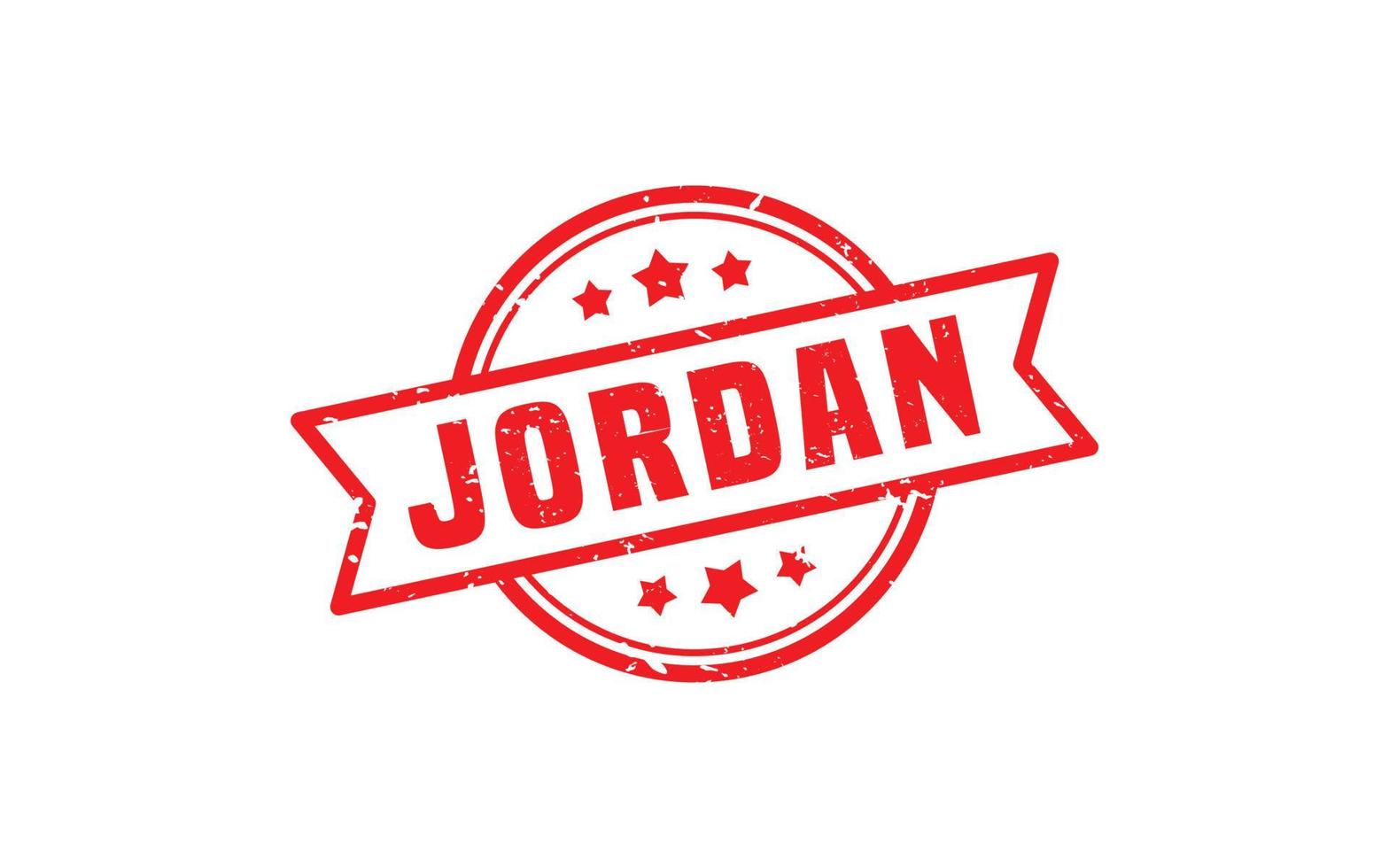 JORDAN stamp rubber with grunge style on white background vector