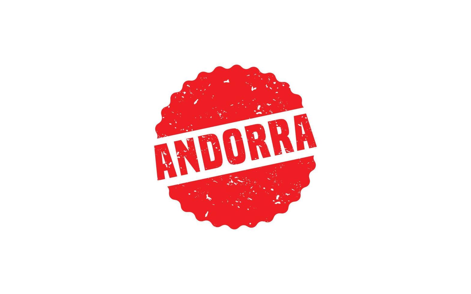 goma de sello de andorra con estilo grunge sobre fondo blanco vector