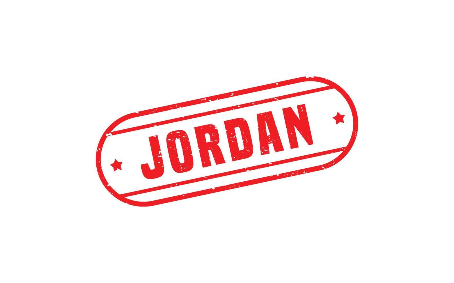 JORDAN stamp rubber with grunge style on white background vector