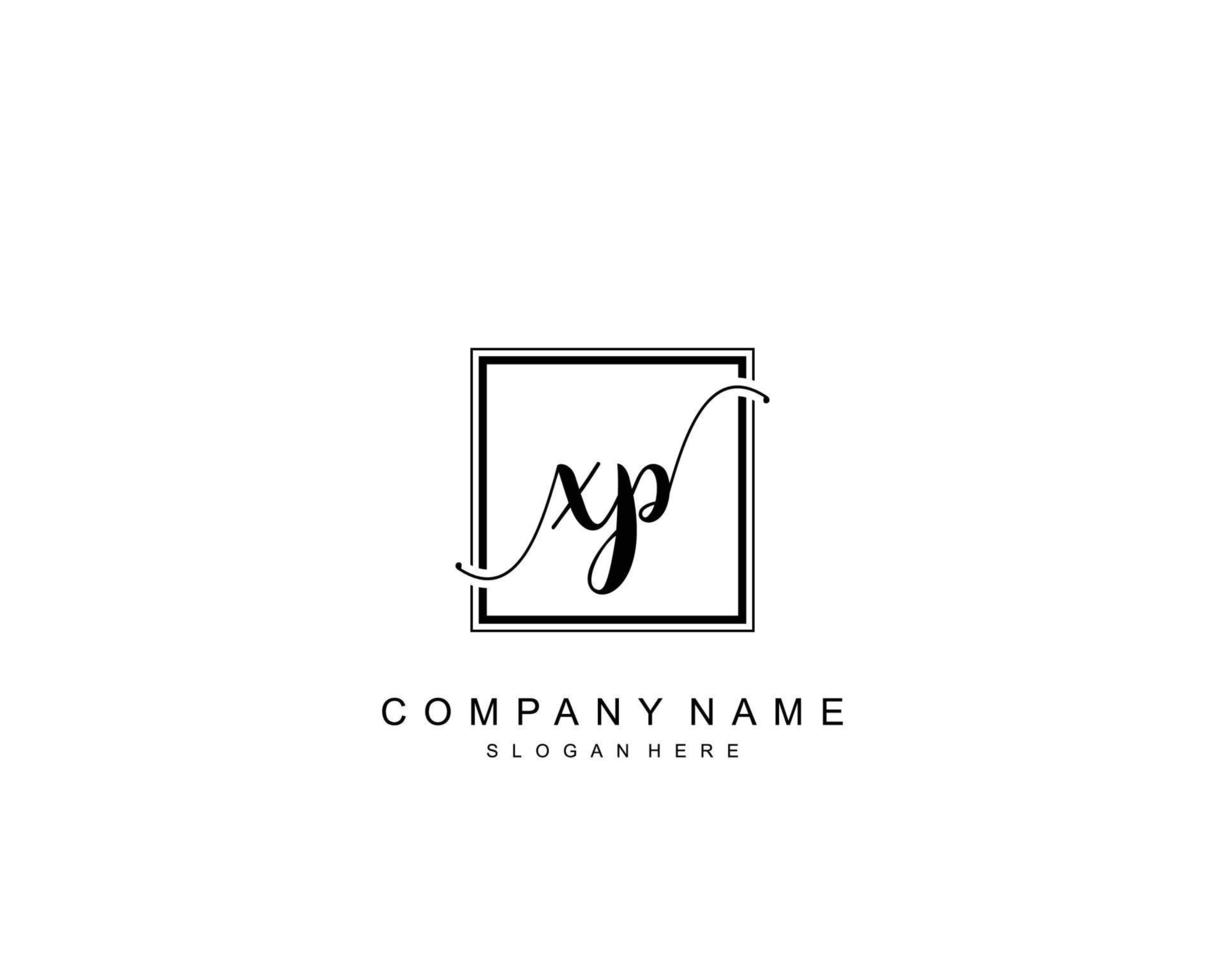 Initial XP beauty monogram and elegant logo design, handwriting logo of initial signature, wedding, fashion, floral and botanical with creative template. vector