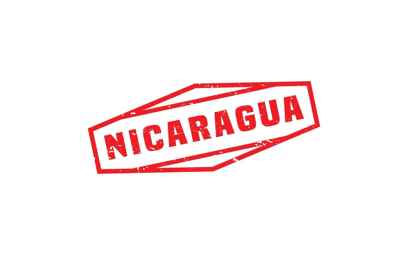 NICARAGUA stamp rubber with grunge style on white background vector