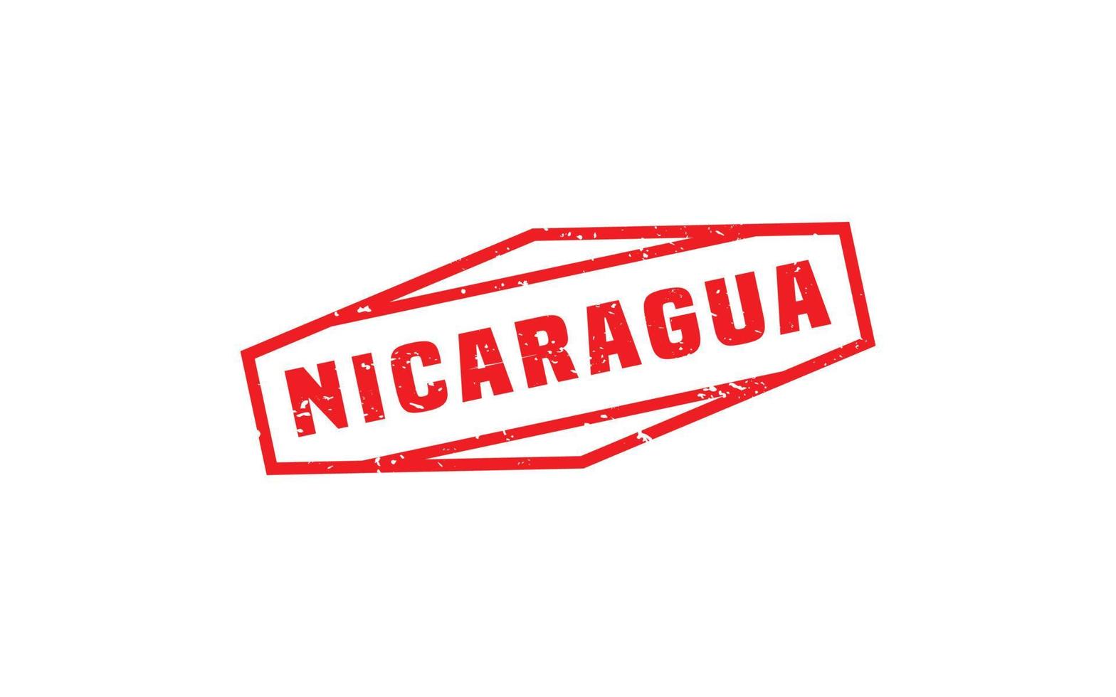 goma de sello de nicaragua con estilo grunge sobre fondo blanco vector