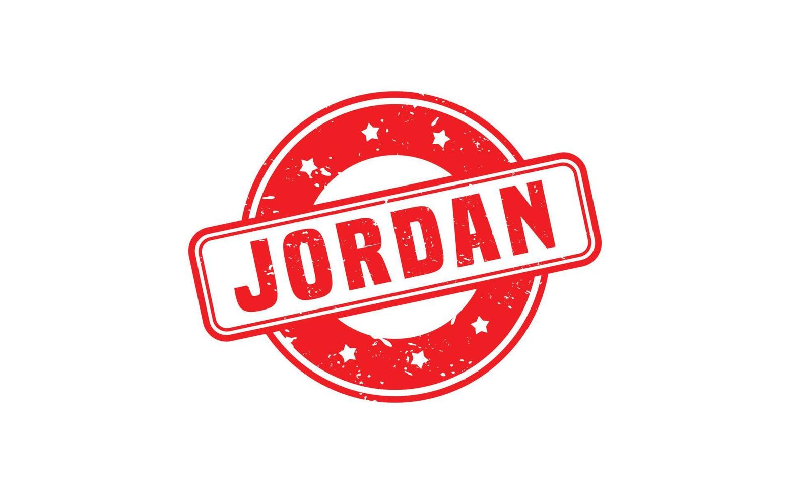 JORDAN stamp rubber with grunge style on white background vector