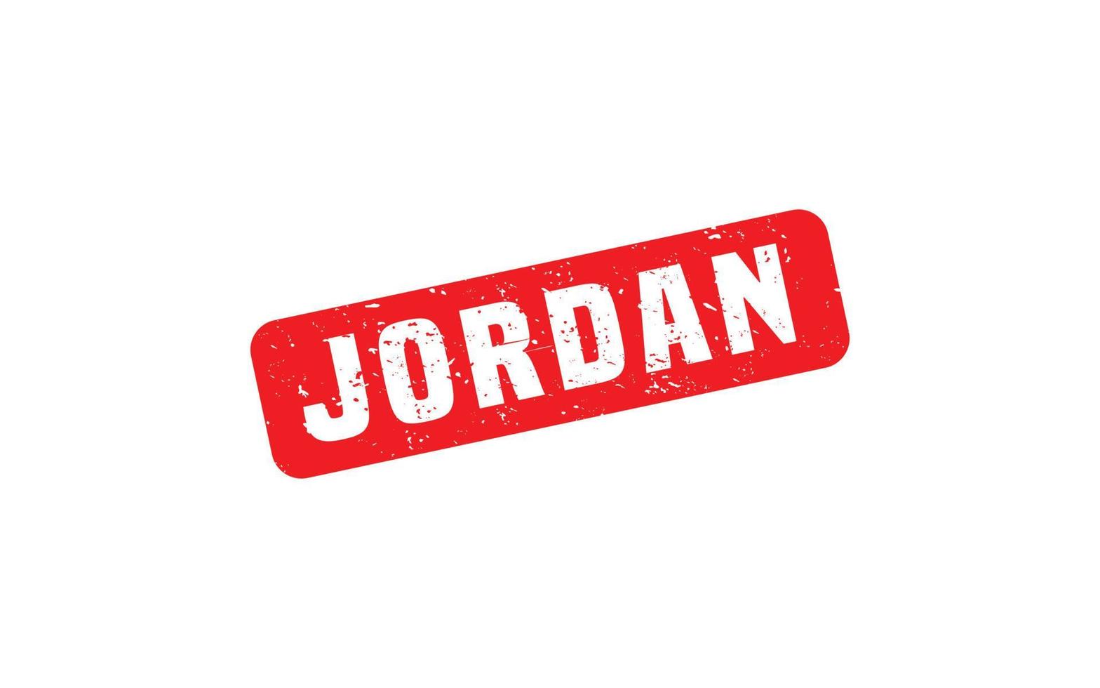 JORDAN stamp rubber with grunge style on white background vector
