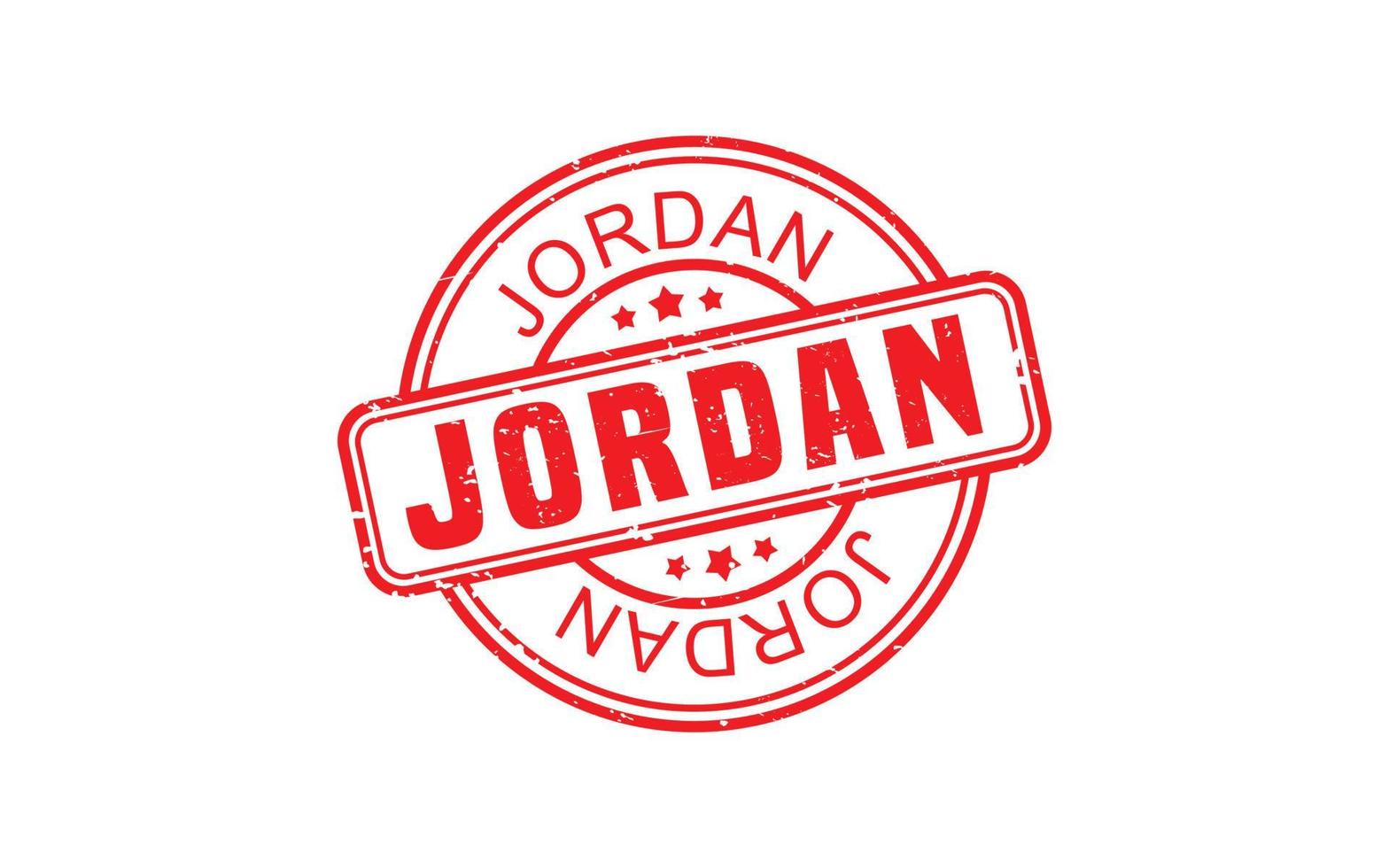 JORDAN stamp rubber with grunge style on white background vector