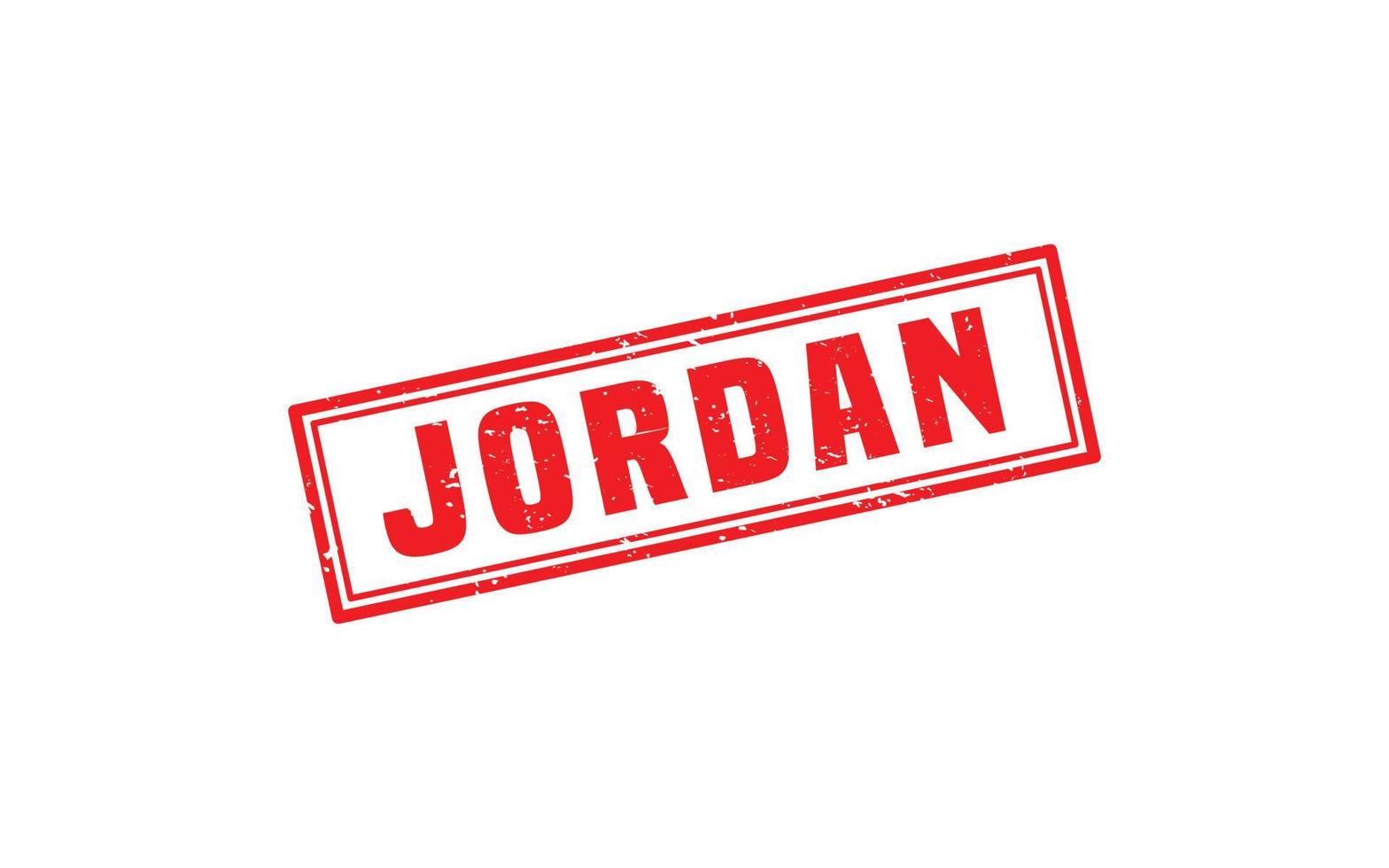JORDAN stamp rubber with grunge style on white background vector