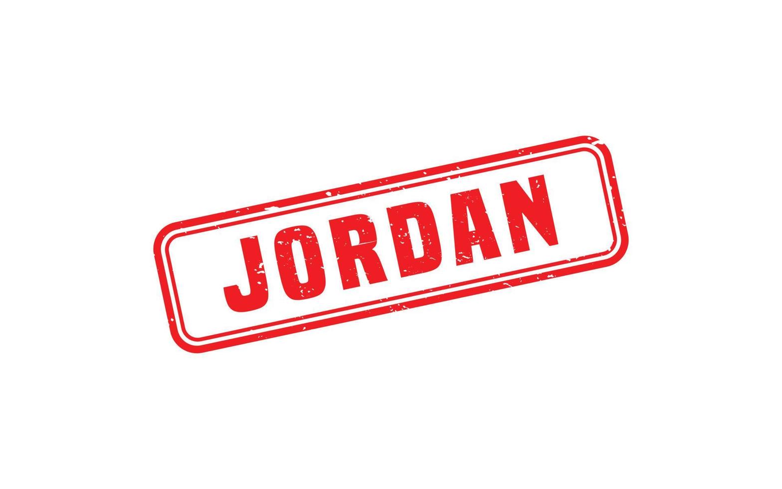 JORDAN stamp rubber with grunge style on white background vector
