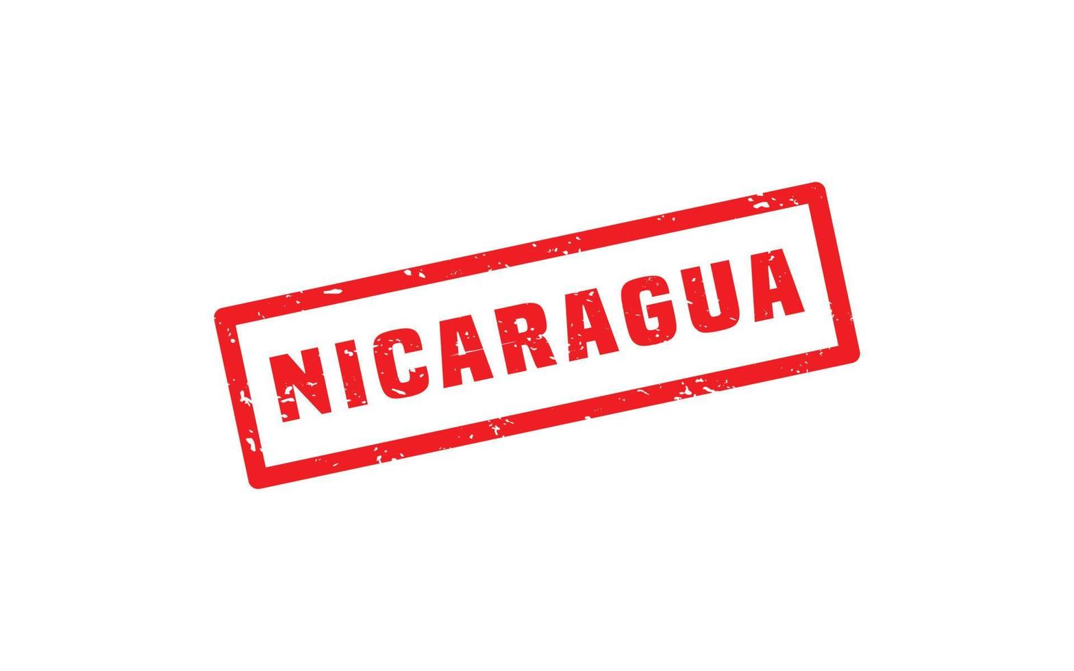 goma de sello de nicaragua con estilo grunge sobre fondo blanco vector