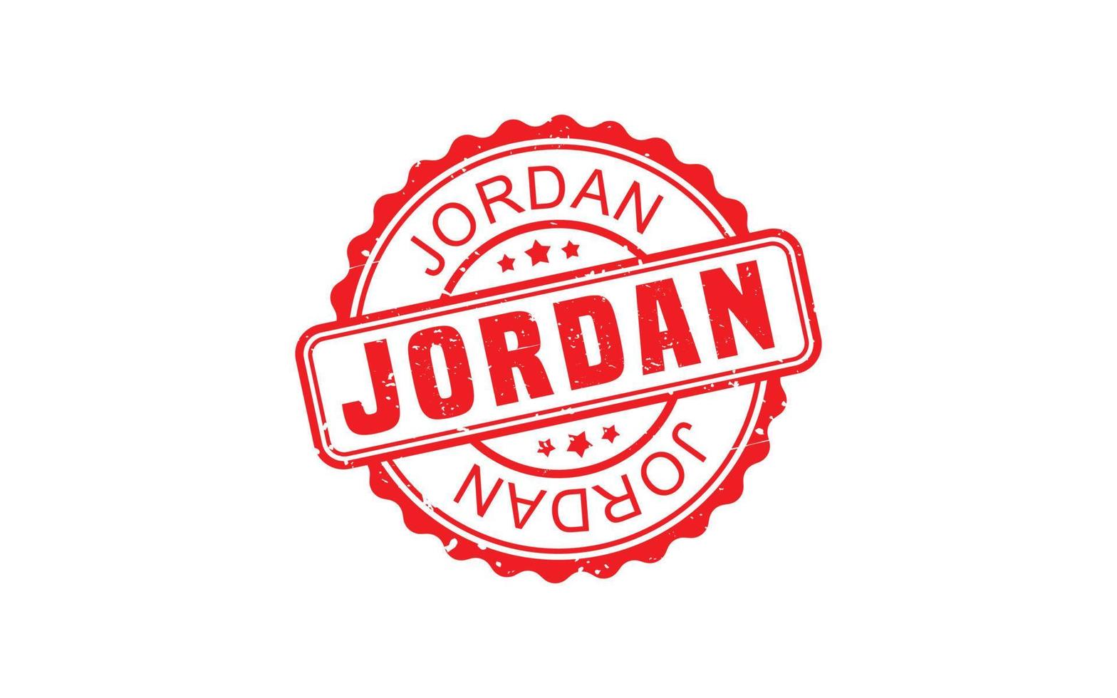 JORDAN stamp rubber with grunge style on white background vector