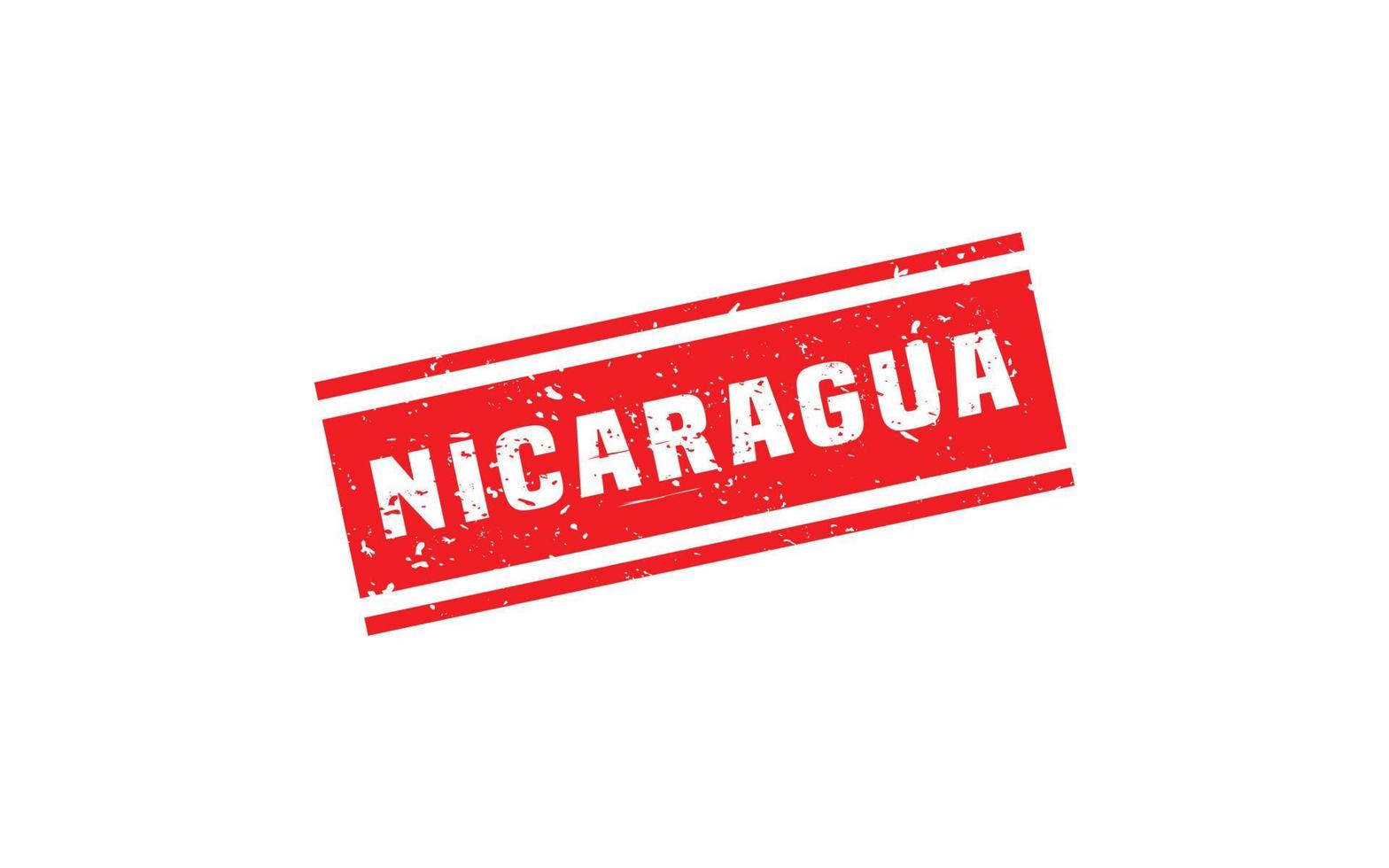 NICARAGUA stamp rubber with grunge style on white background vector