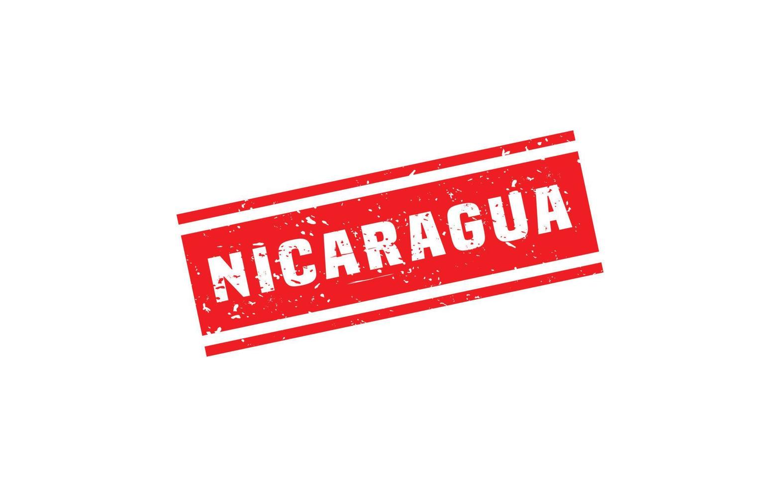 goma de sello de nicaragua con estilo grunge sobre fondo blanco vector