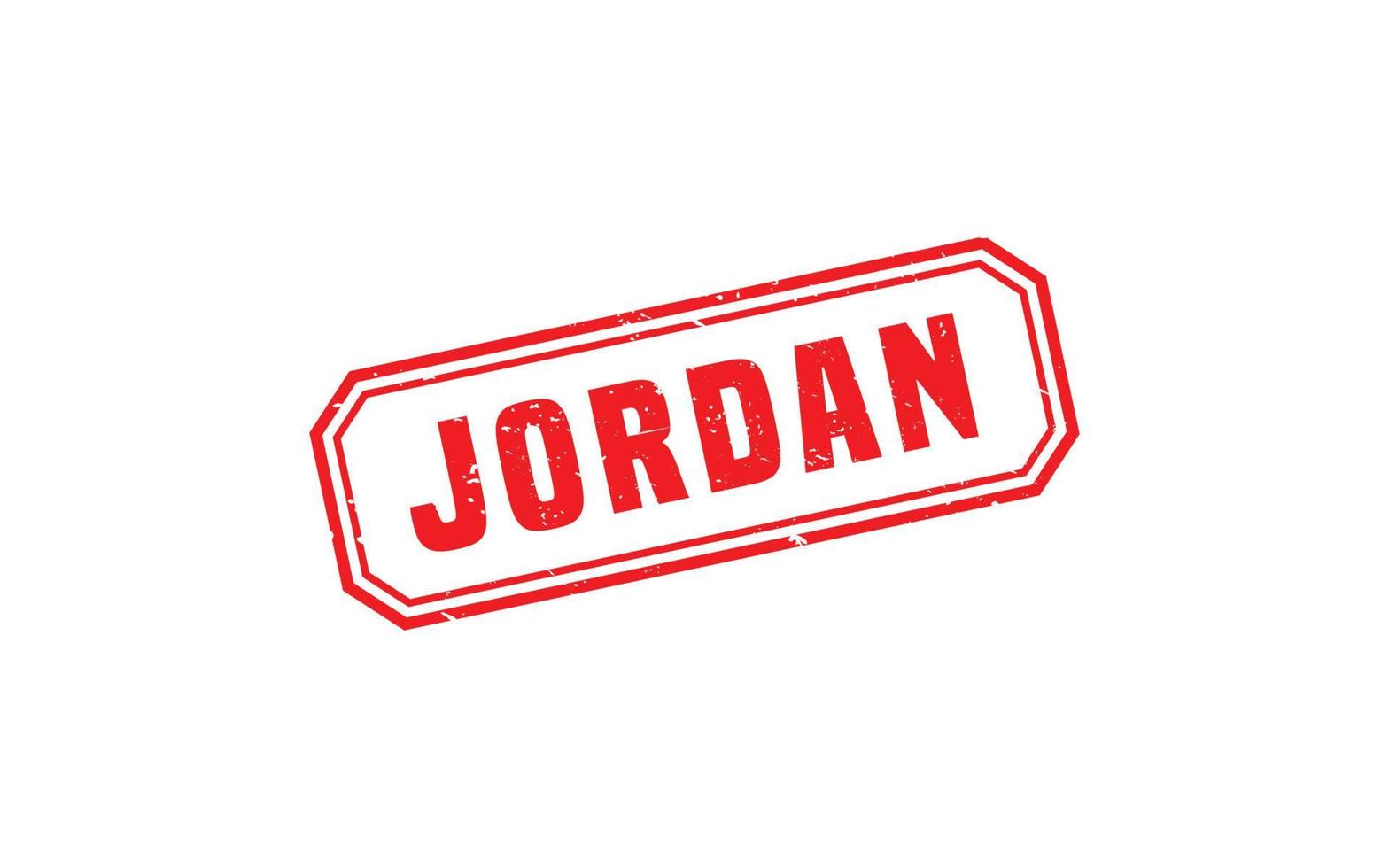 JORDAN stamp rubber with grunge style on white background vector