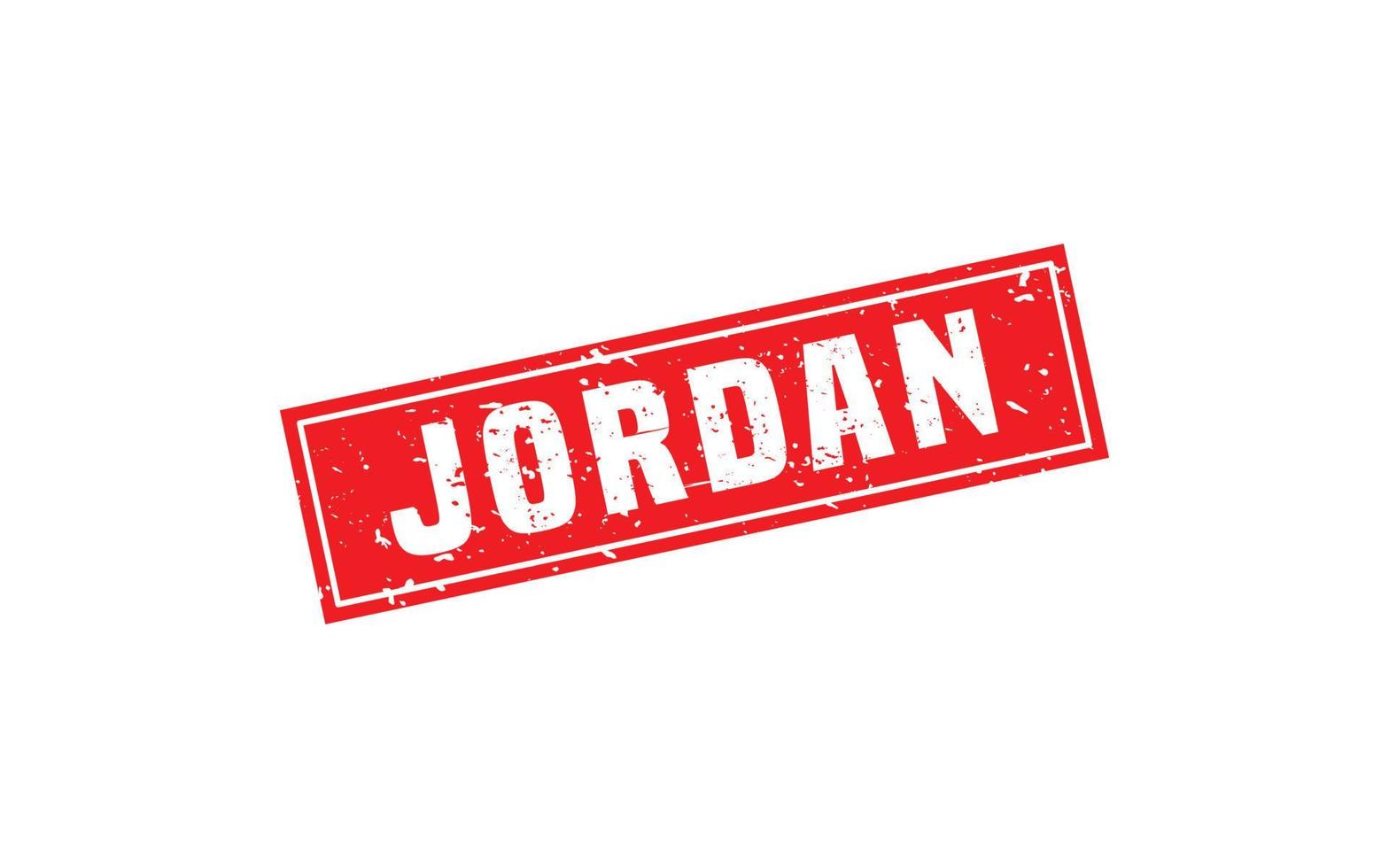 JORDAN stamp rubber with grunge style on white background vector