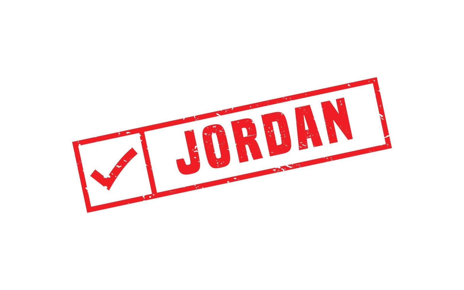 JORDAN stamp rubber with grunge style on white background vector