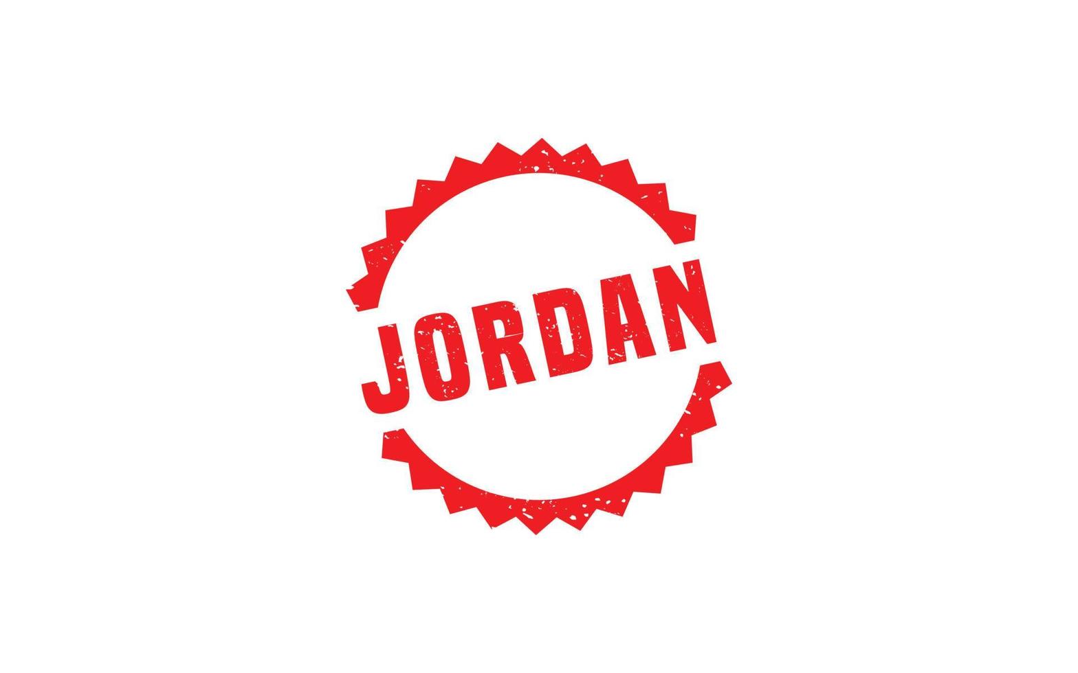 JORDAN stamp rubber with grunge style on white background vector