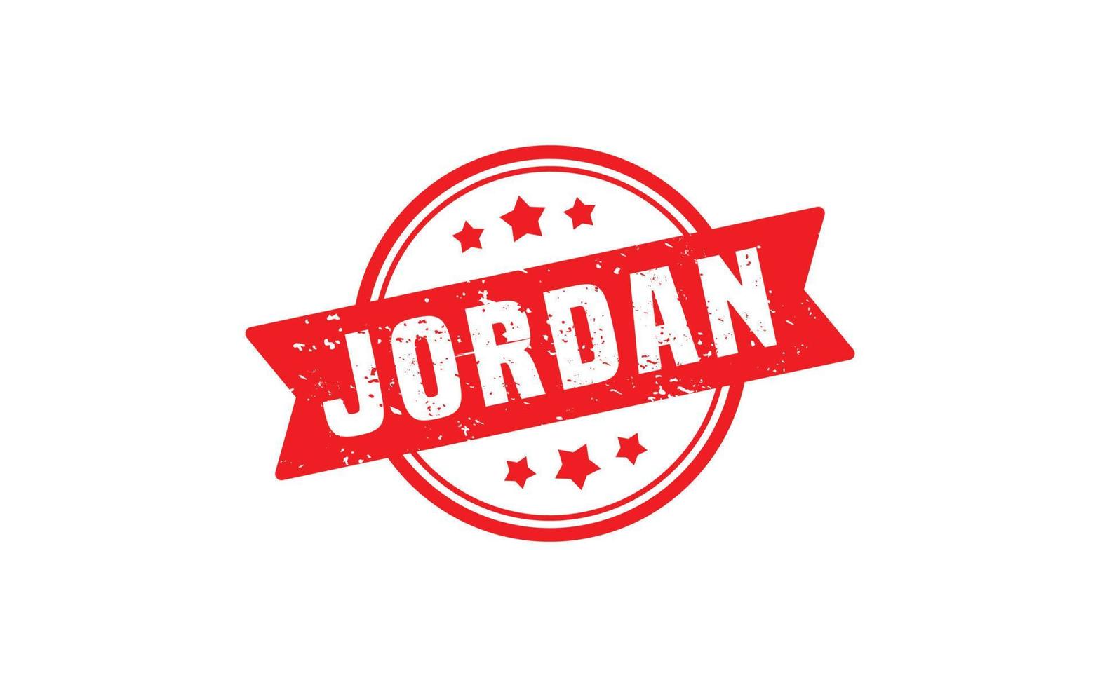 JORDAN stamp rubber with grunge style on white background vector