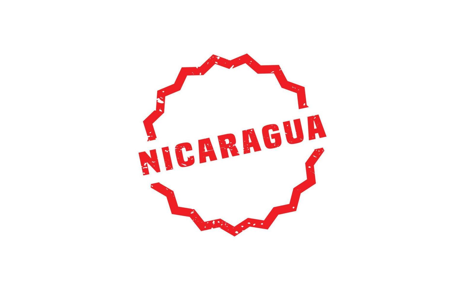 NICARAGUA stamp rubber with grunge style on white background vector