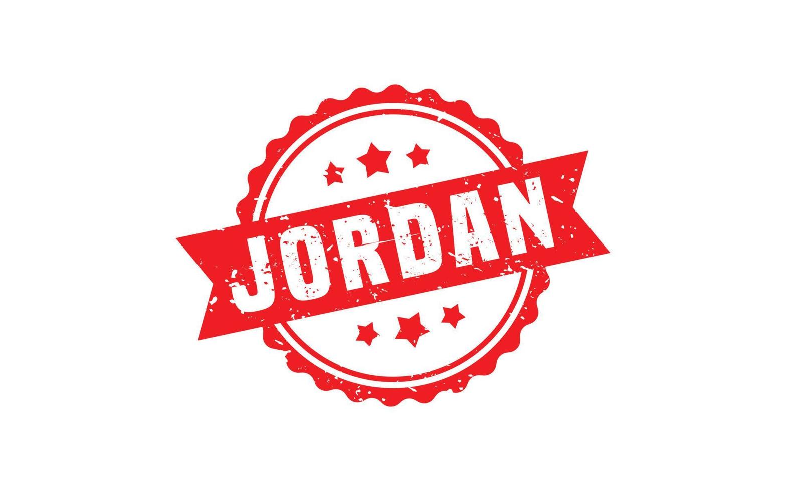 JORDAN stamp rubber with grunge style on white background vector