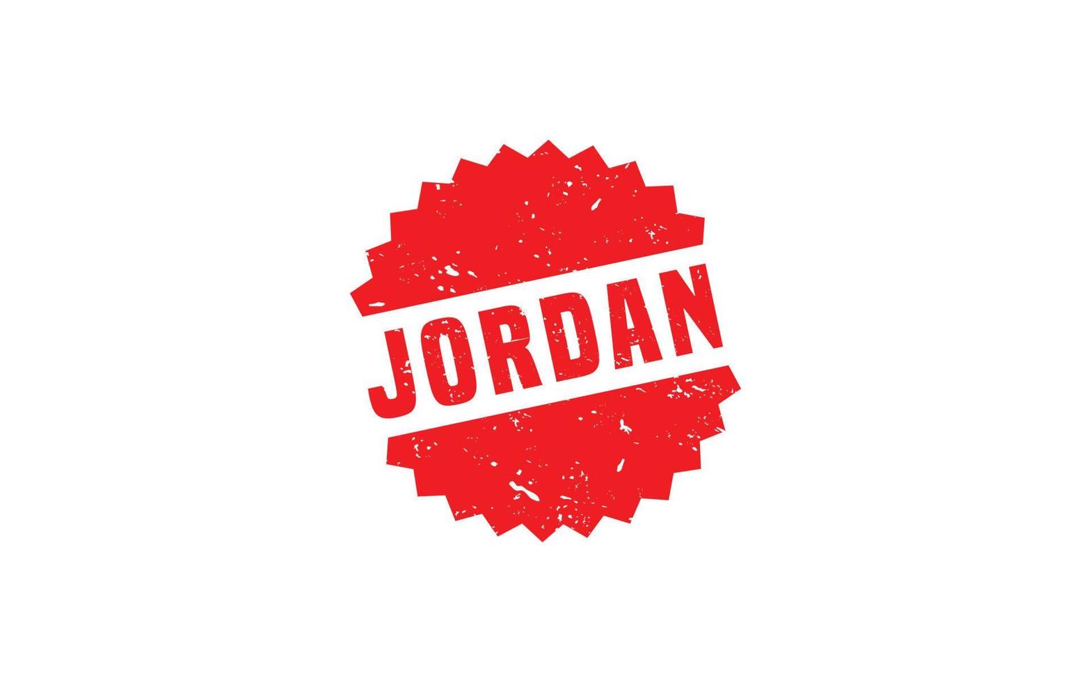 JORDAN stamp rubber with grunge style on white background vector