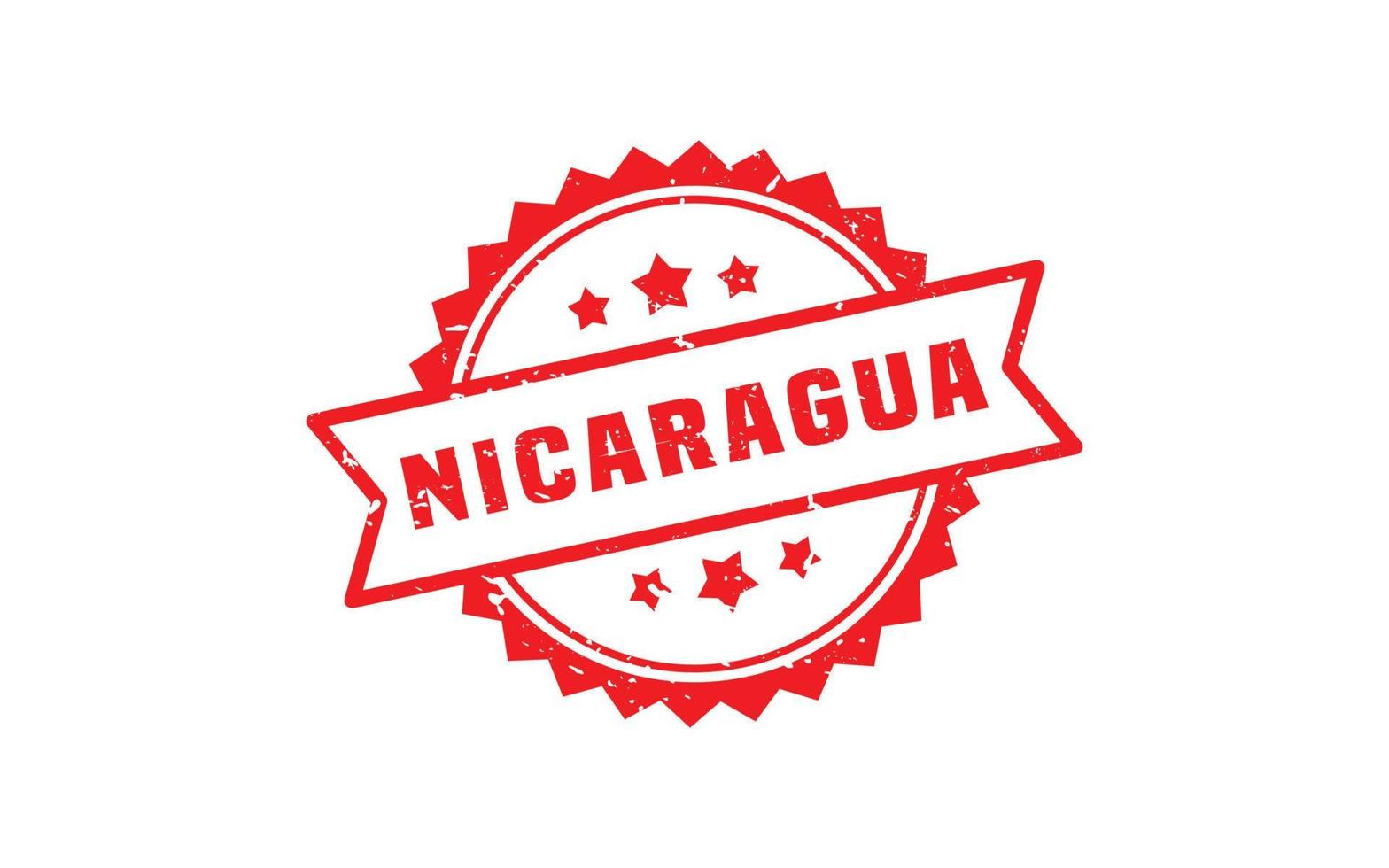 NICARAGUA stamp rubber with grunge style on white background vector