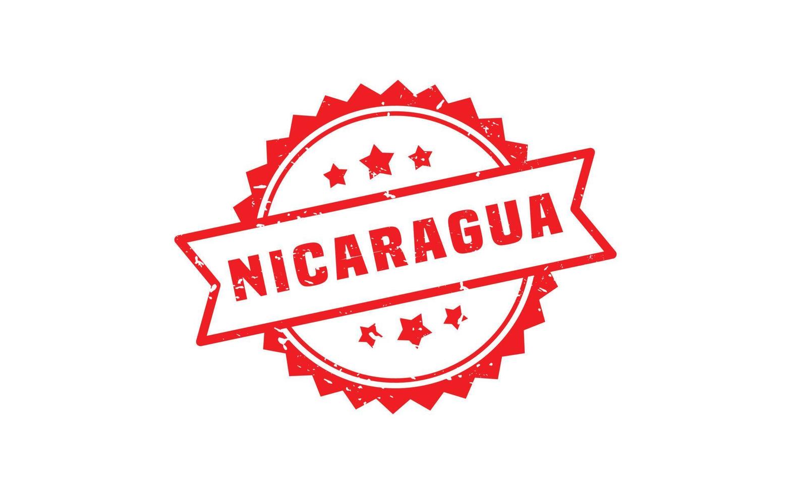 goma de sello de nicaragua con estilo grunge sobre fondo blanco vector