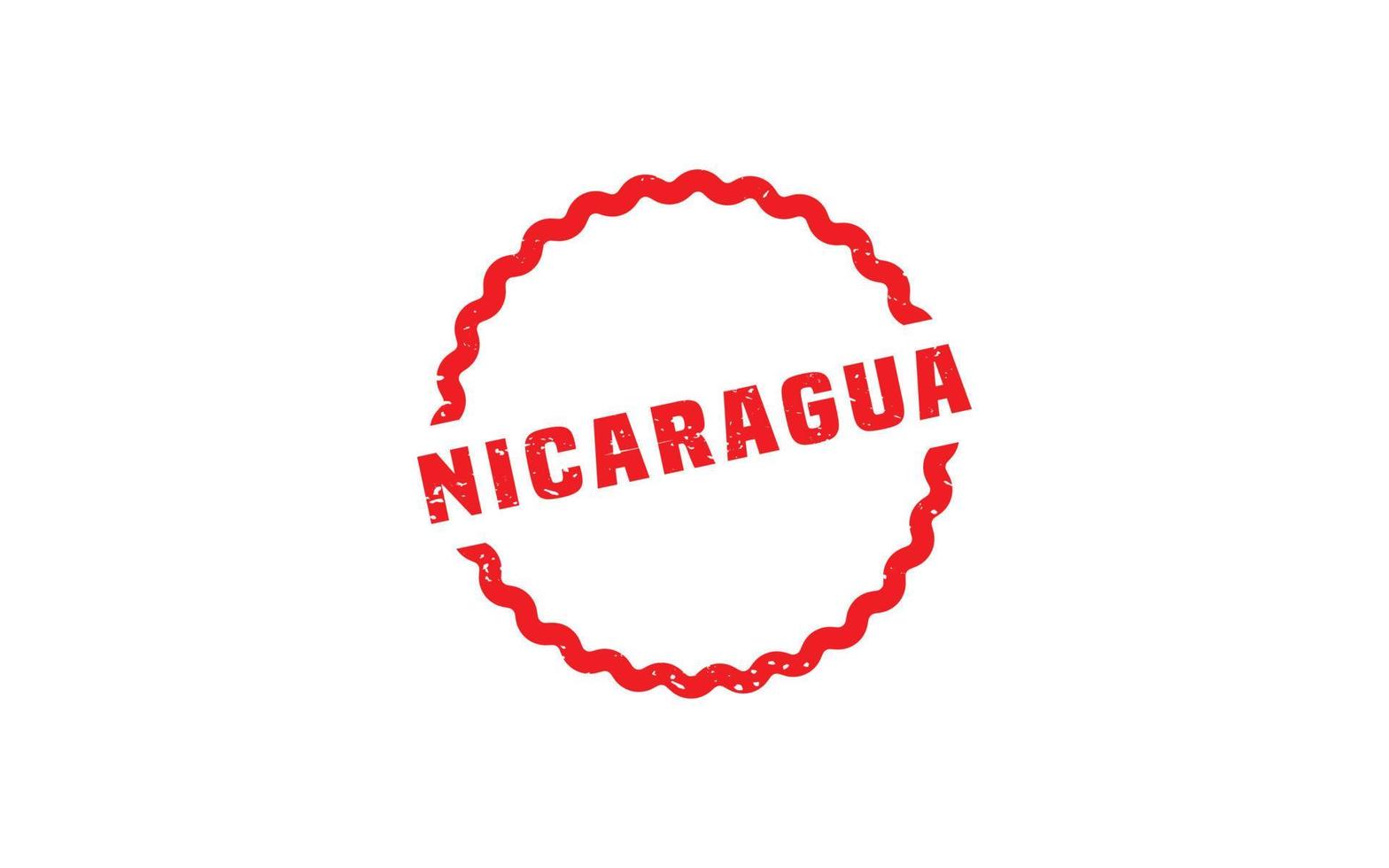NICARAGUA stamp rubber with grunge style on white background vector