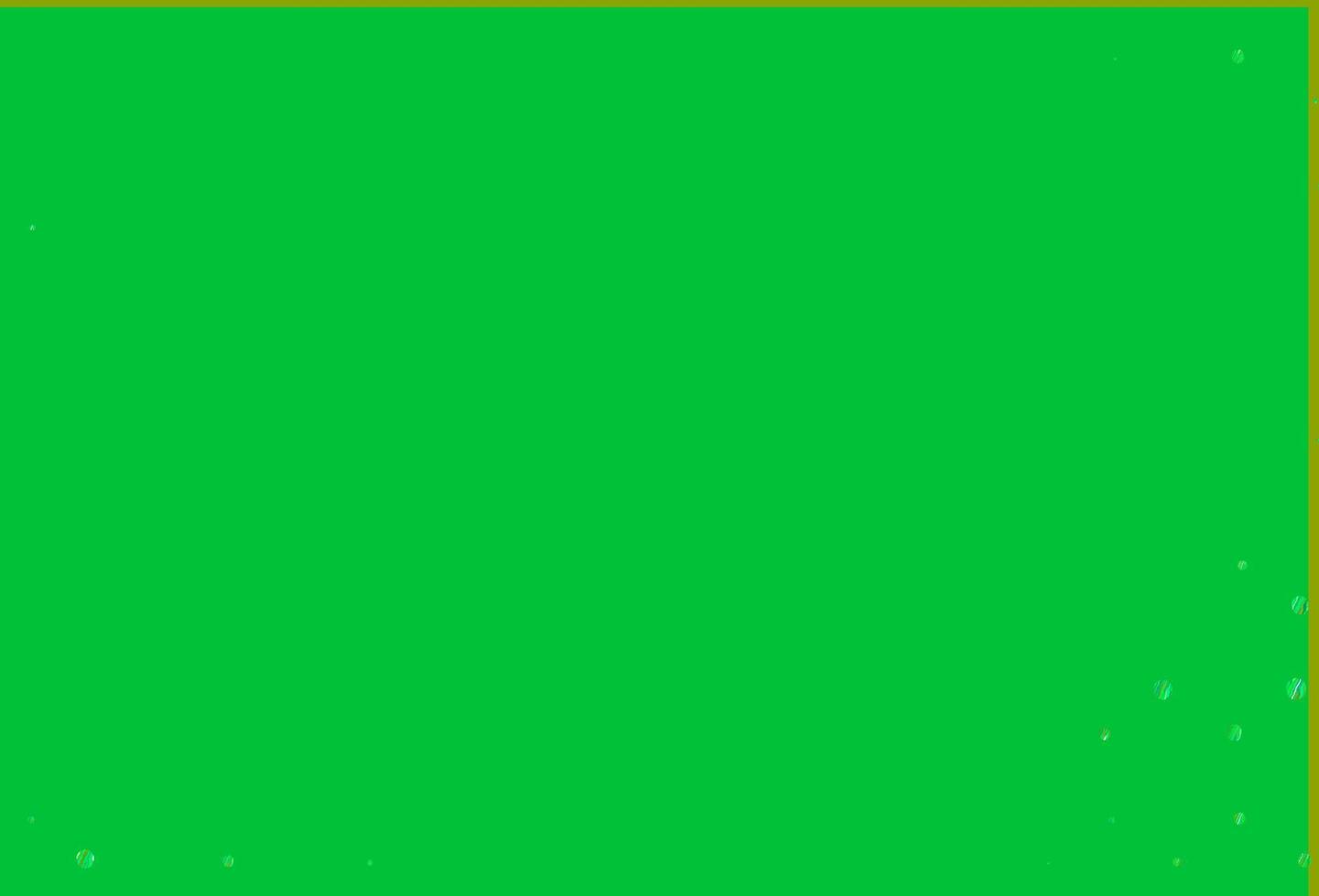 Light green, yellow vector background with bubbles.