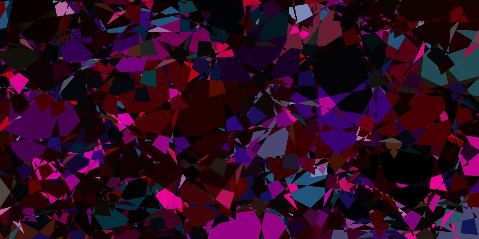 Dark Multicolor vector pattern with polygonal shapes.